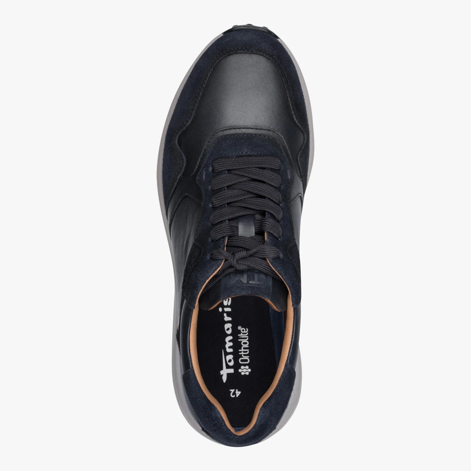 Tamaris Men’s Navy Leather Lace-Up Trainers