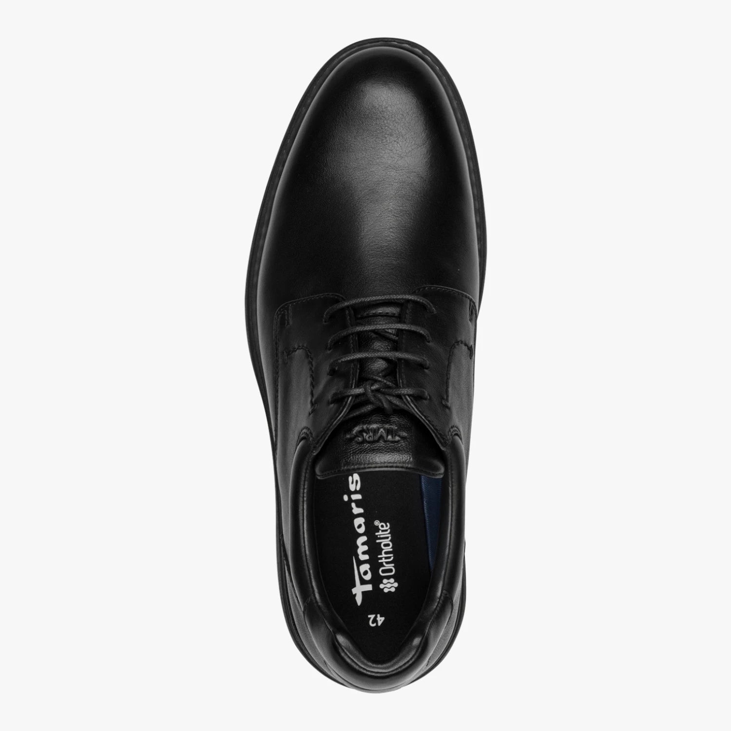 Tamaris Men’s Black Leather Lace-Up Shoes