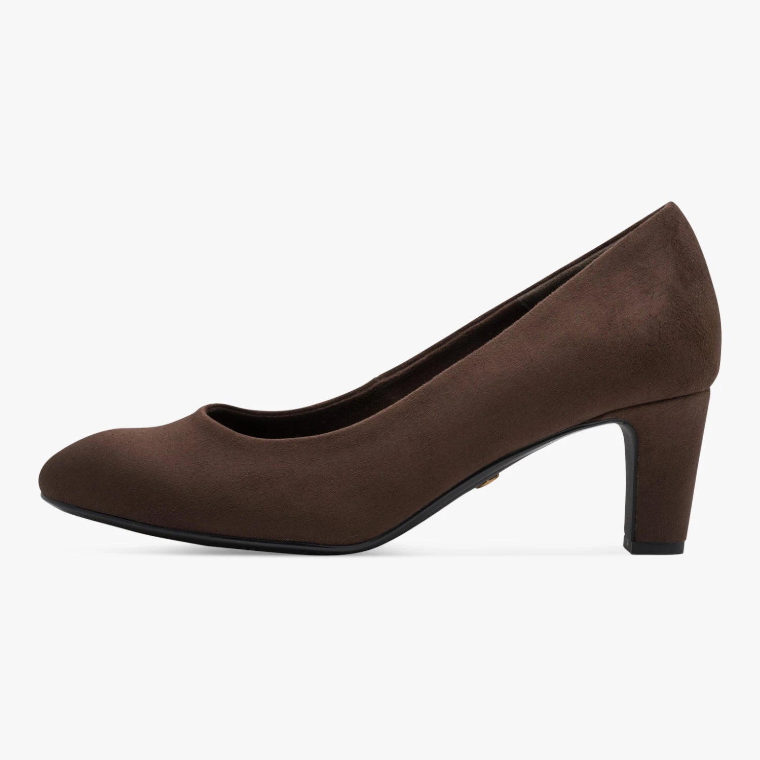Tamaris Essentials Chocolate Brown Suede-Look Court Shoes