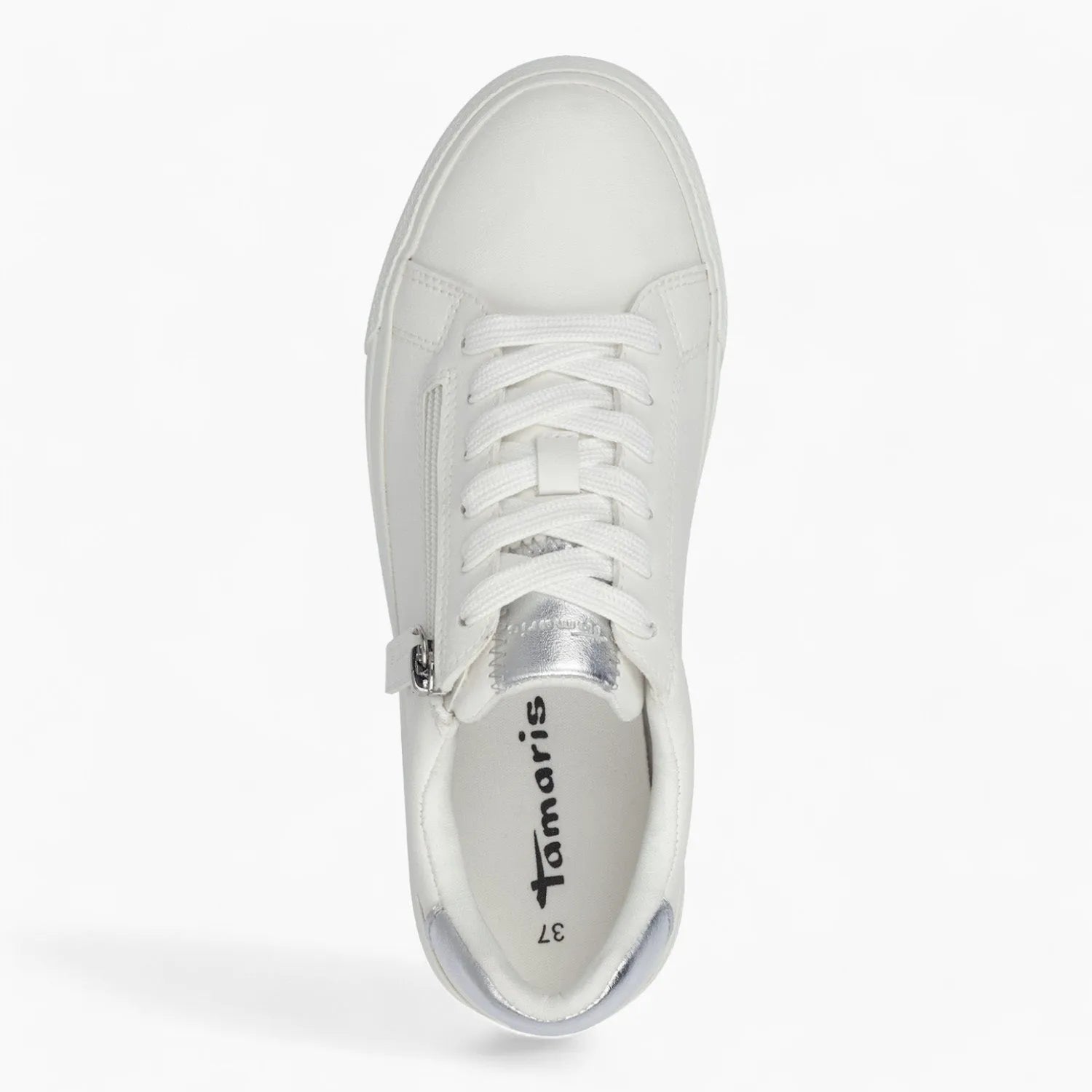 Tamaris Essentials White Lace-Up Runner – Sleek & Trendy - Leavys Shoes