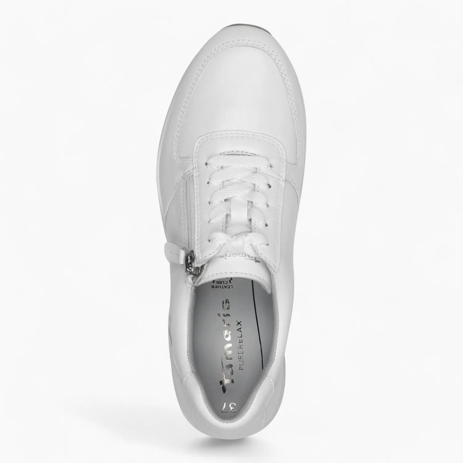 Tamaris PureRelax White Runner – Wide Fit with Cushioned Comfort - Leavys Shoes