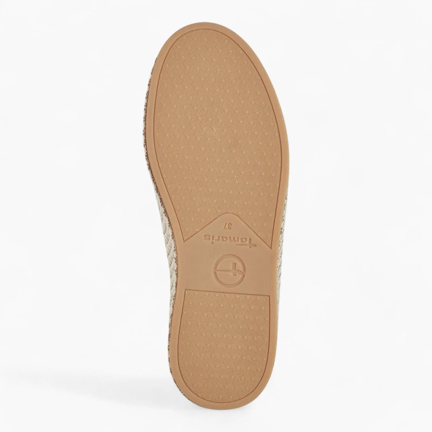 Tamaris White Platform Trainer with Espradrille Gold Detail - Leavys Shoes