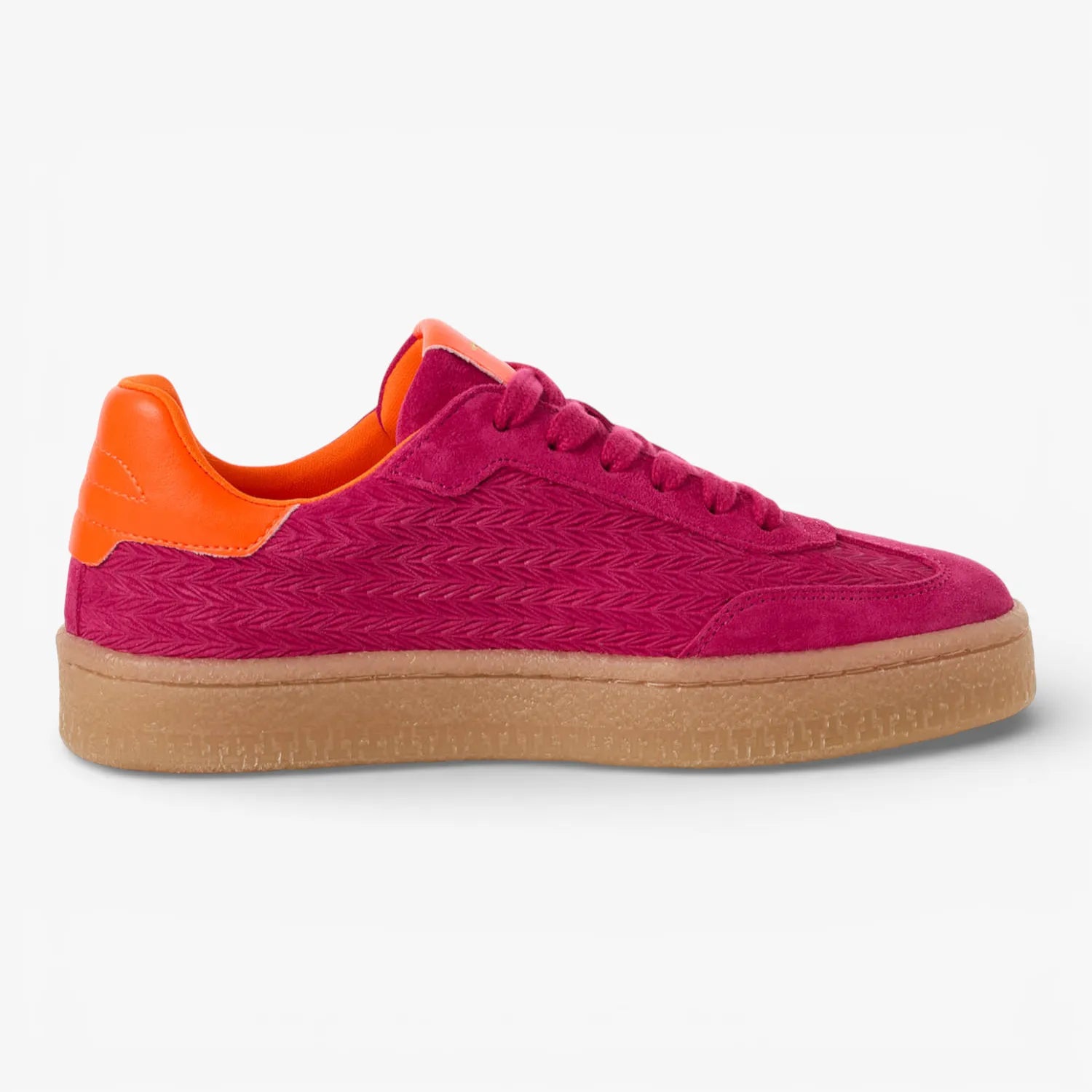 Tamaris Fuchsia Pink and Neon Orange Trainer (Removable Insole)