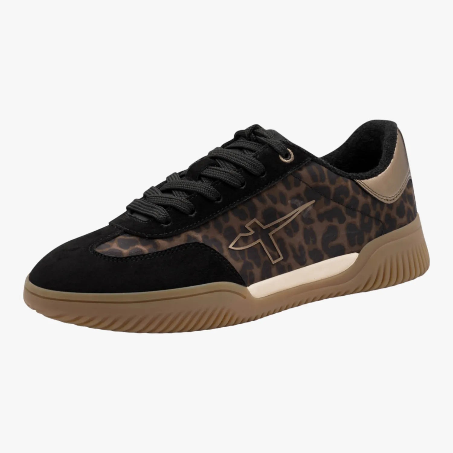 Tamaris Leopard Print Gum Sole Trainer