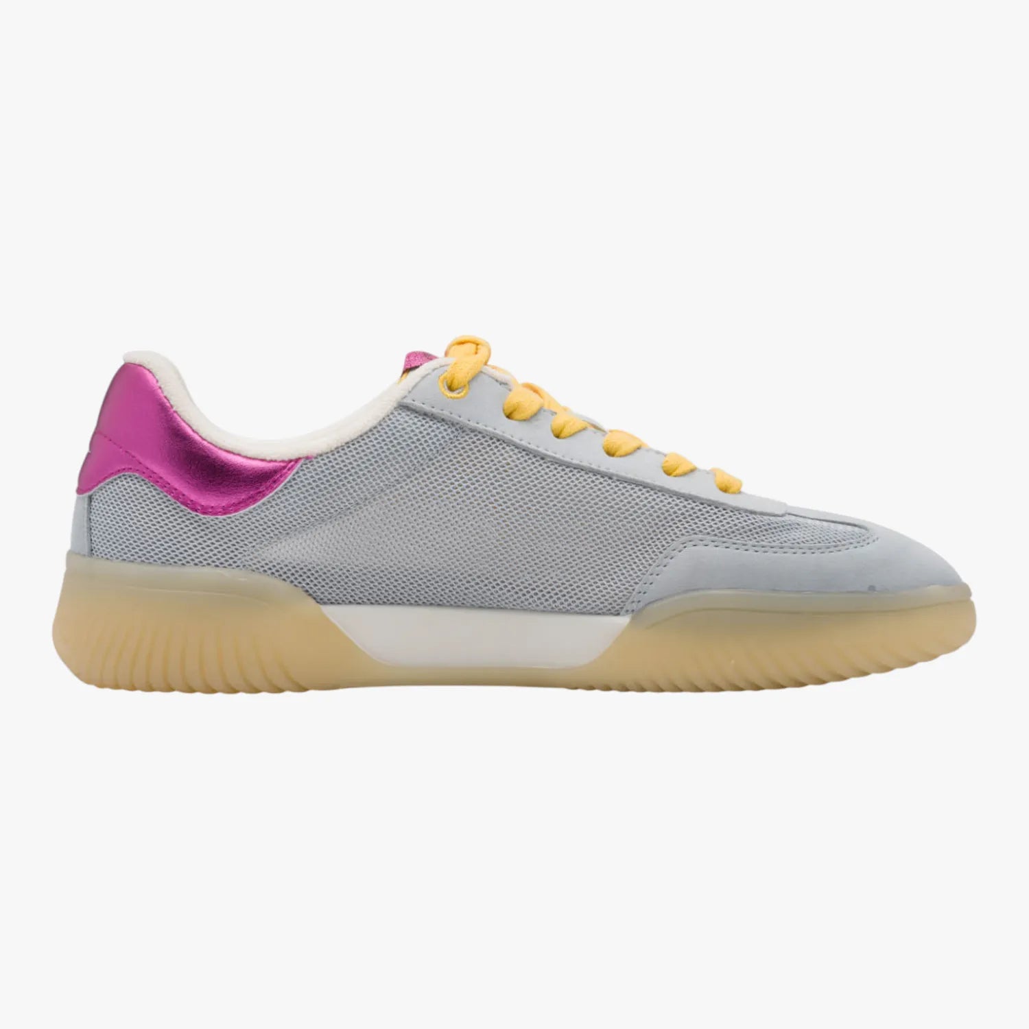 Tamaris Light Blue Mesh Trainer with Pink Heel