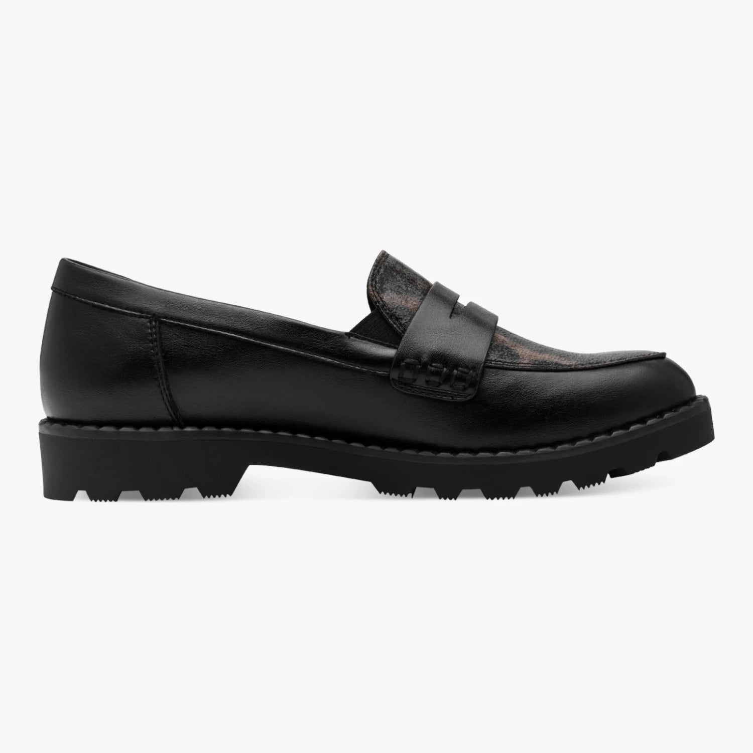 Tamaris Essentials Black Leopard Chunky Loafer