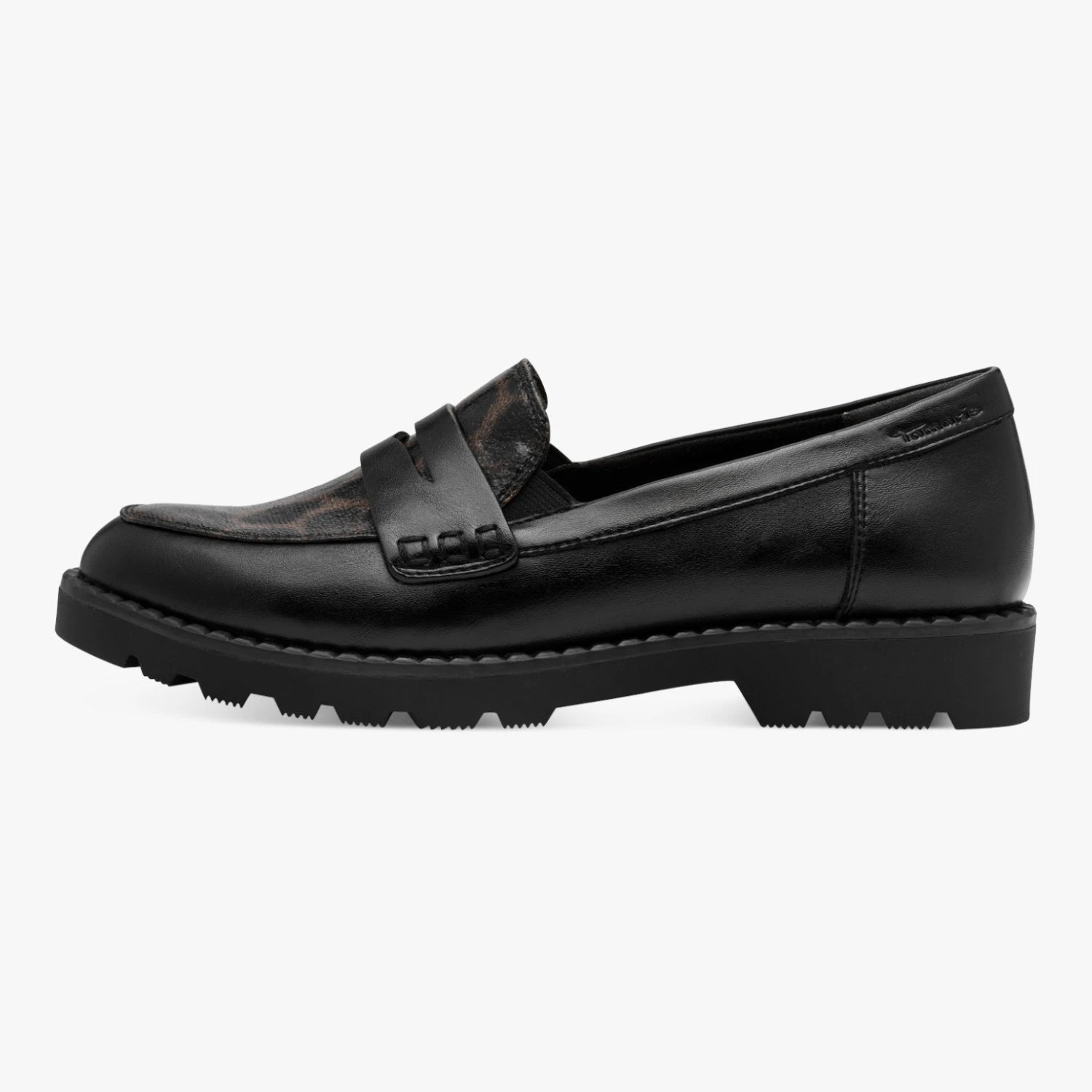 Tamaris Essentials Black Leopard Chunky Loafer