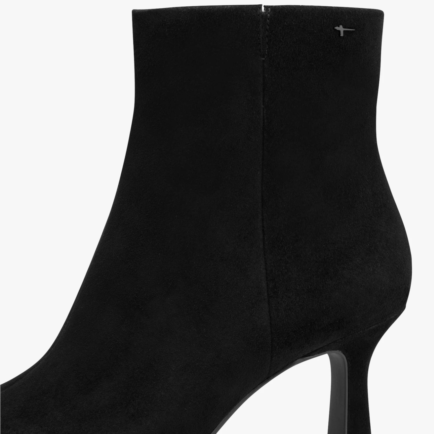 Tamaris Black Leather Pointed Toe Ankle Boots