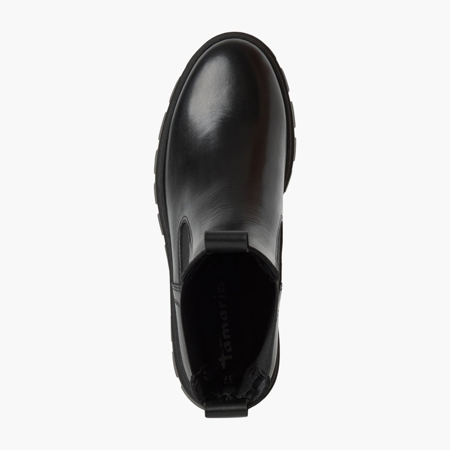Tamaris Black Platform Chelsea Boots with Block Heel - Leavys Shoes