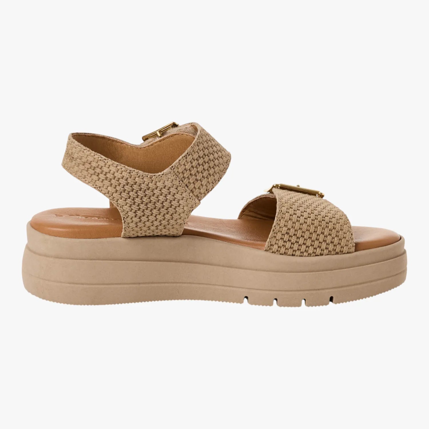 Tamaris Taupe Structured Platform Sandal
