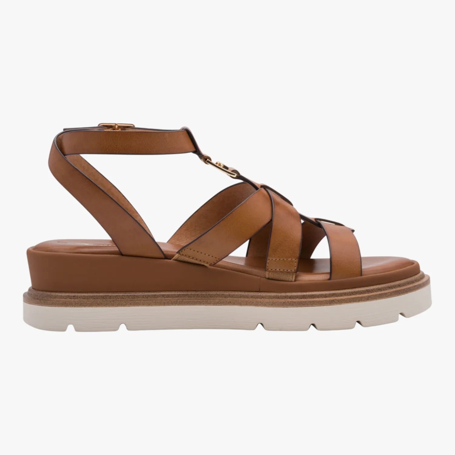 Tamaris Cognac Strappy Wedge Sandal
