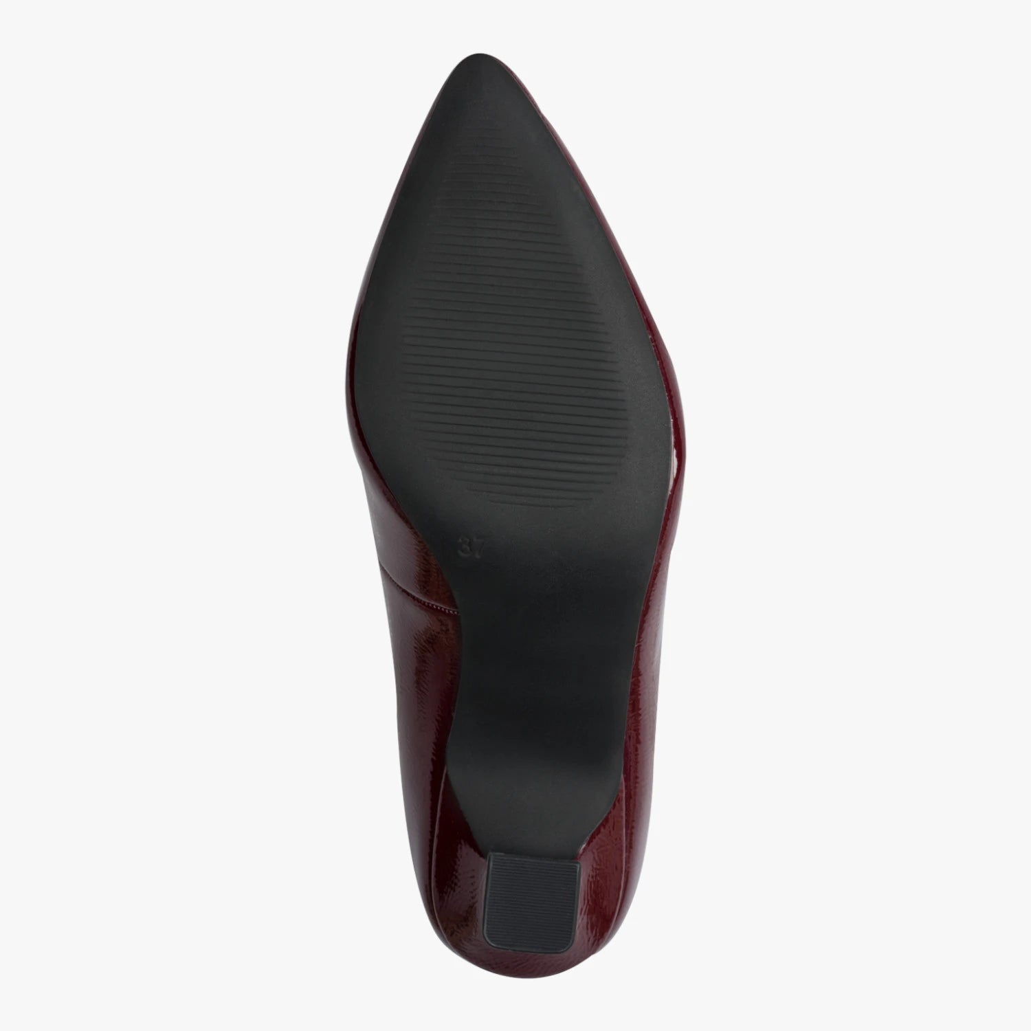 Marco Tozzi Burgundy Patent Pointed Court Shoes