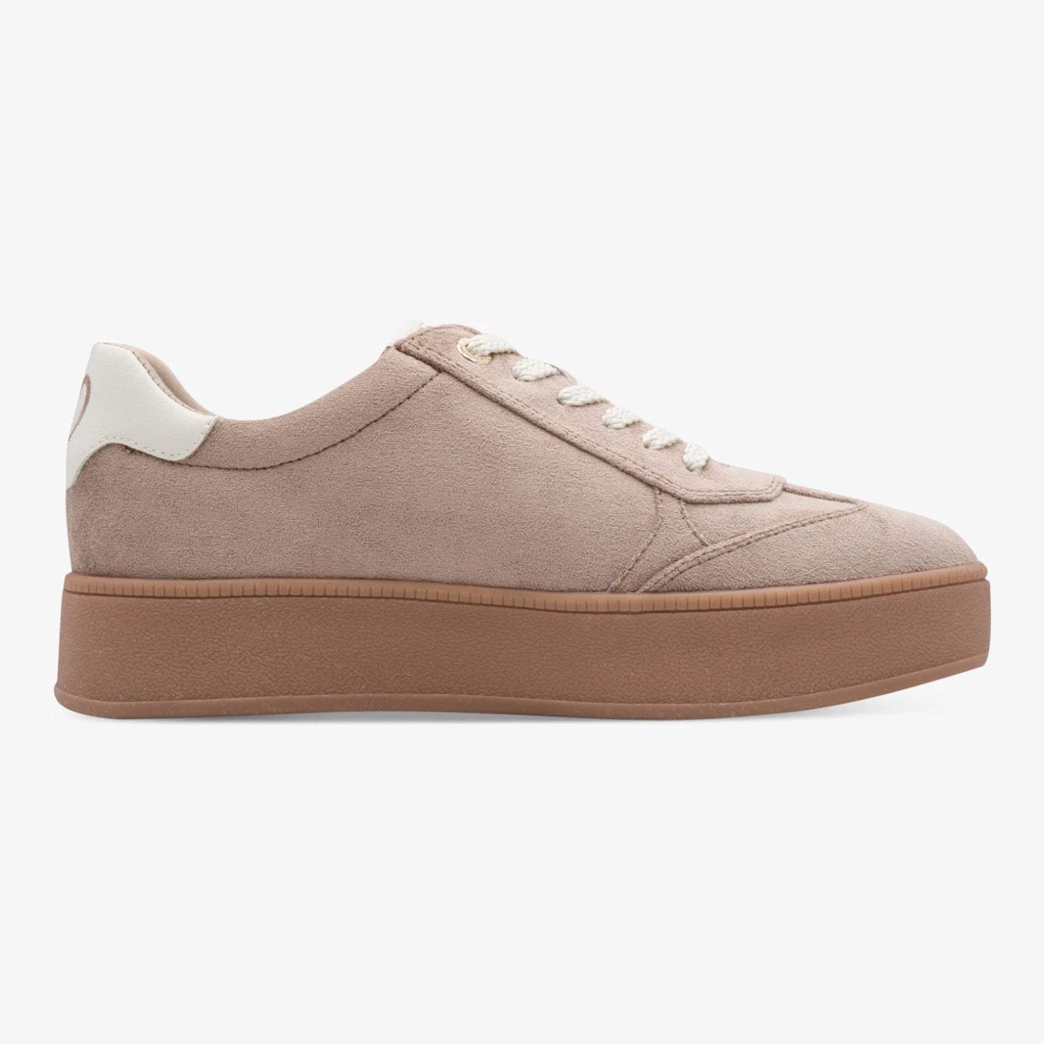 Marco Tozzi Tan Suede-Effect Platform Trainers