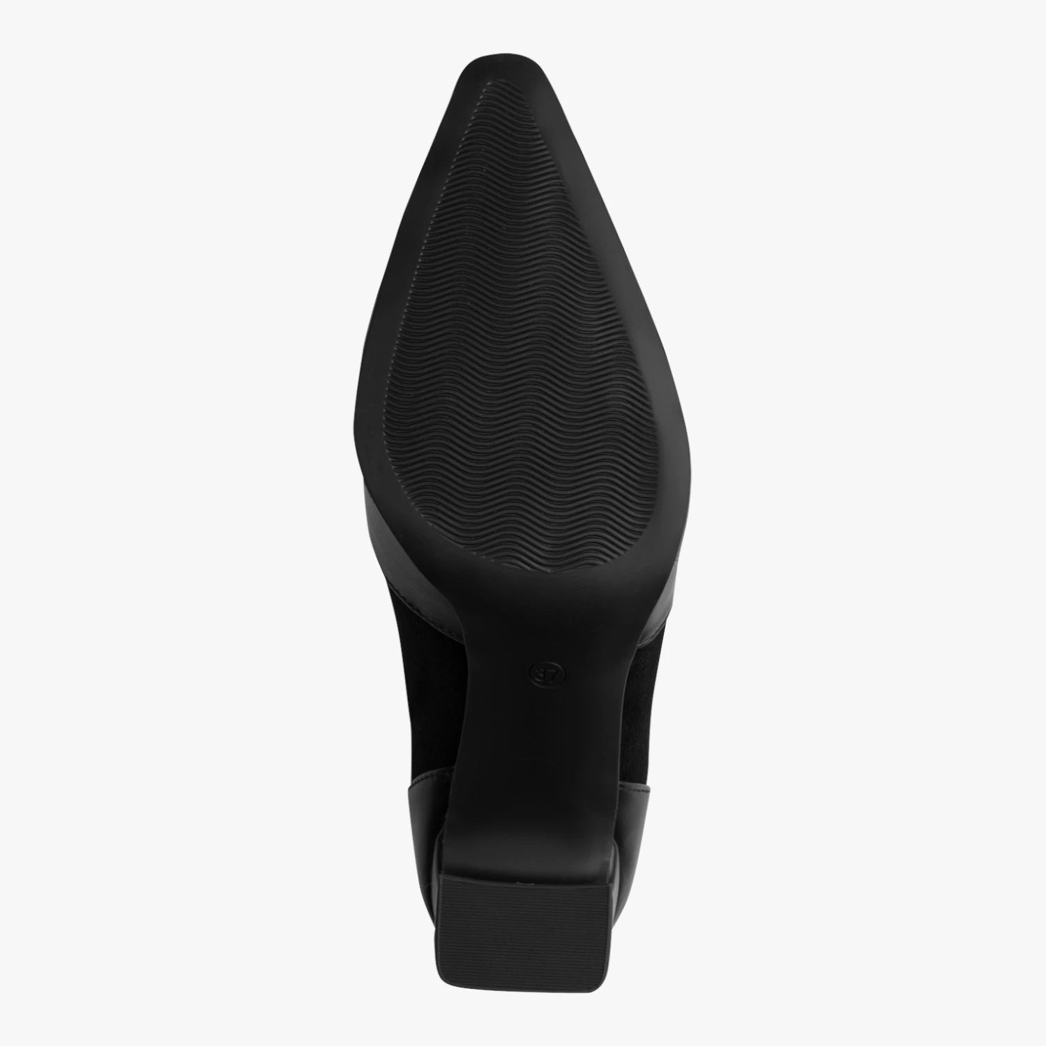 Marco Tozzi Black Front-Zip Block Heel Ankle Boots
