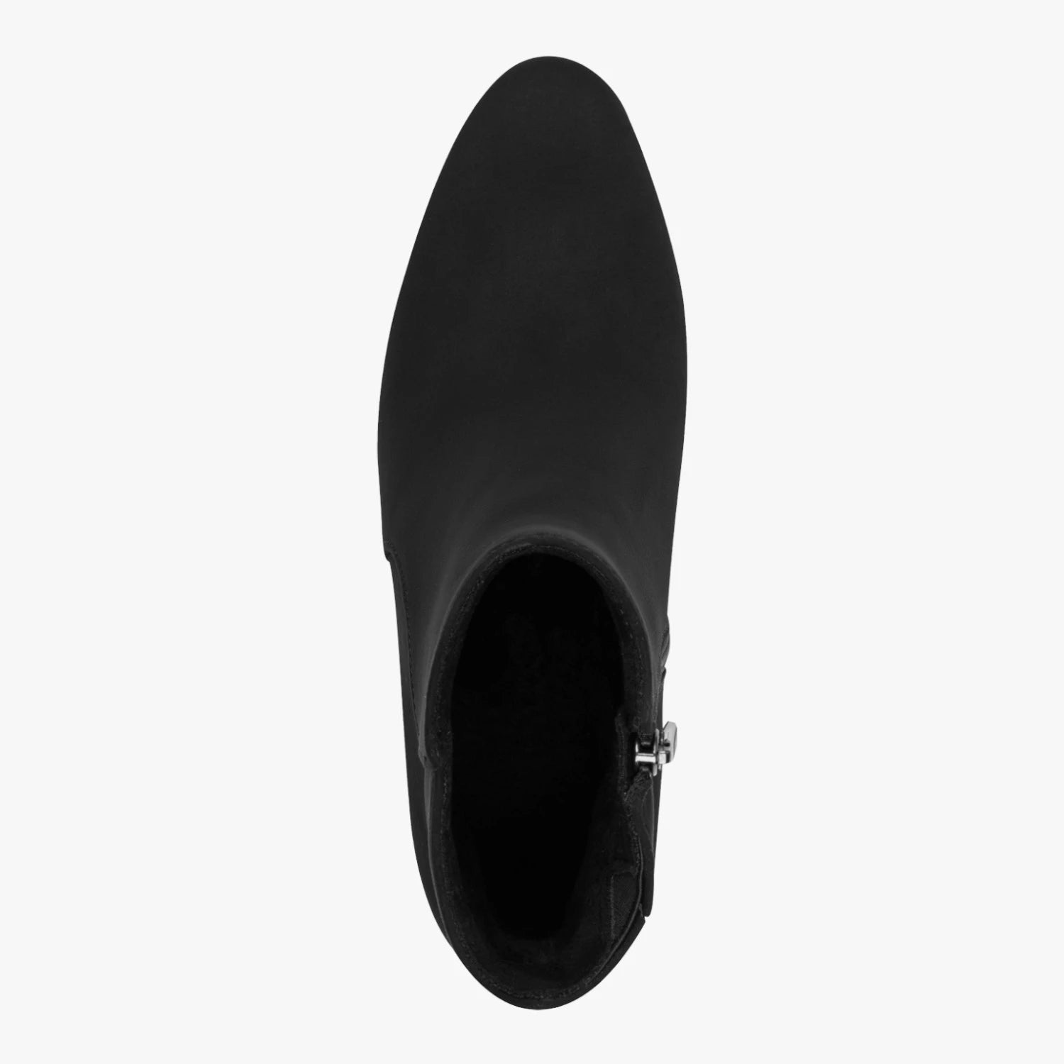 Marco Tozzi Black Suede-Effect Block Heel Ankle Boots