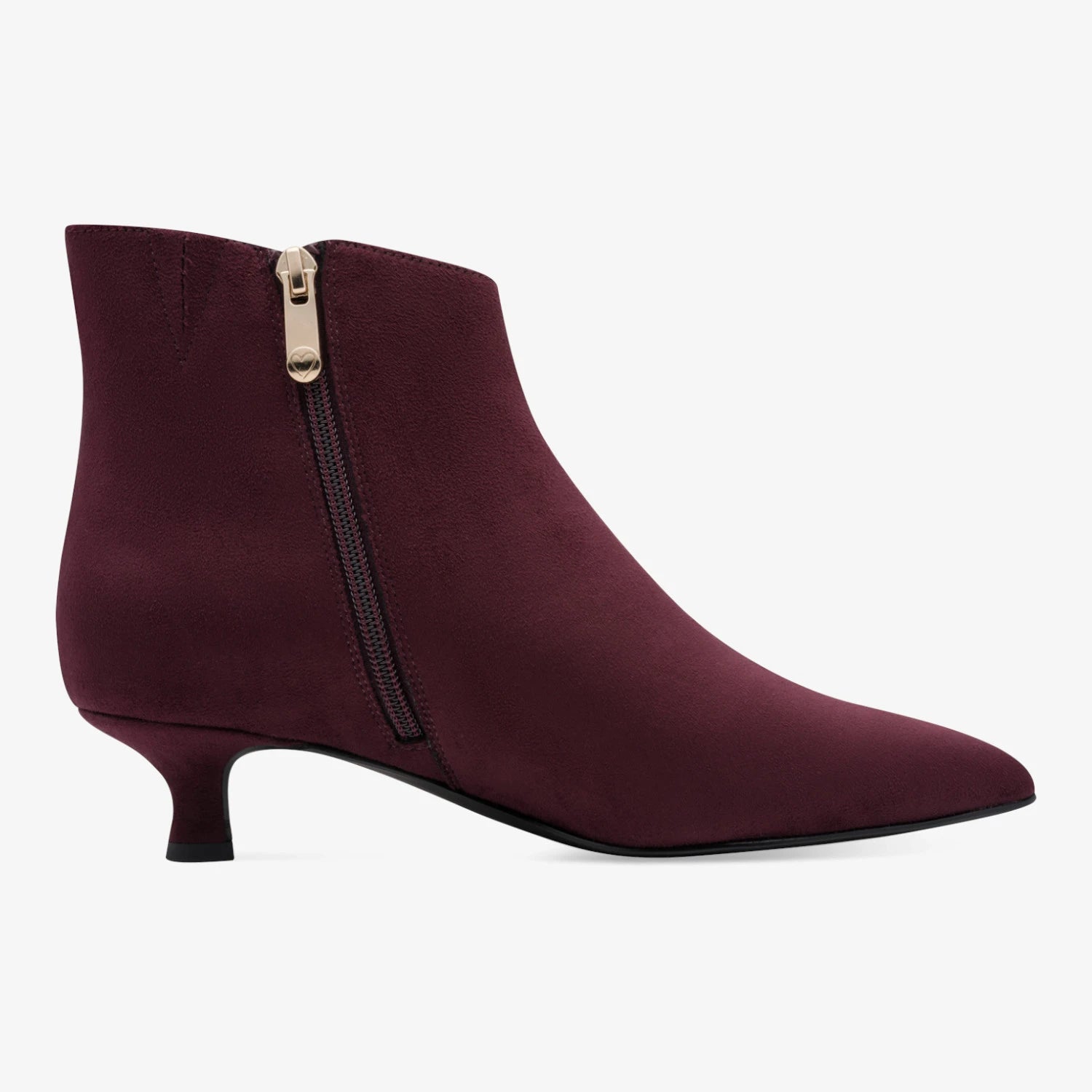 Marco Tozzi Mulberry Kitten Heel Ankle Boots