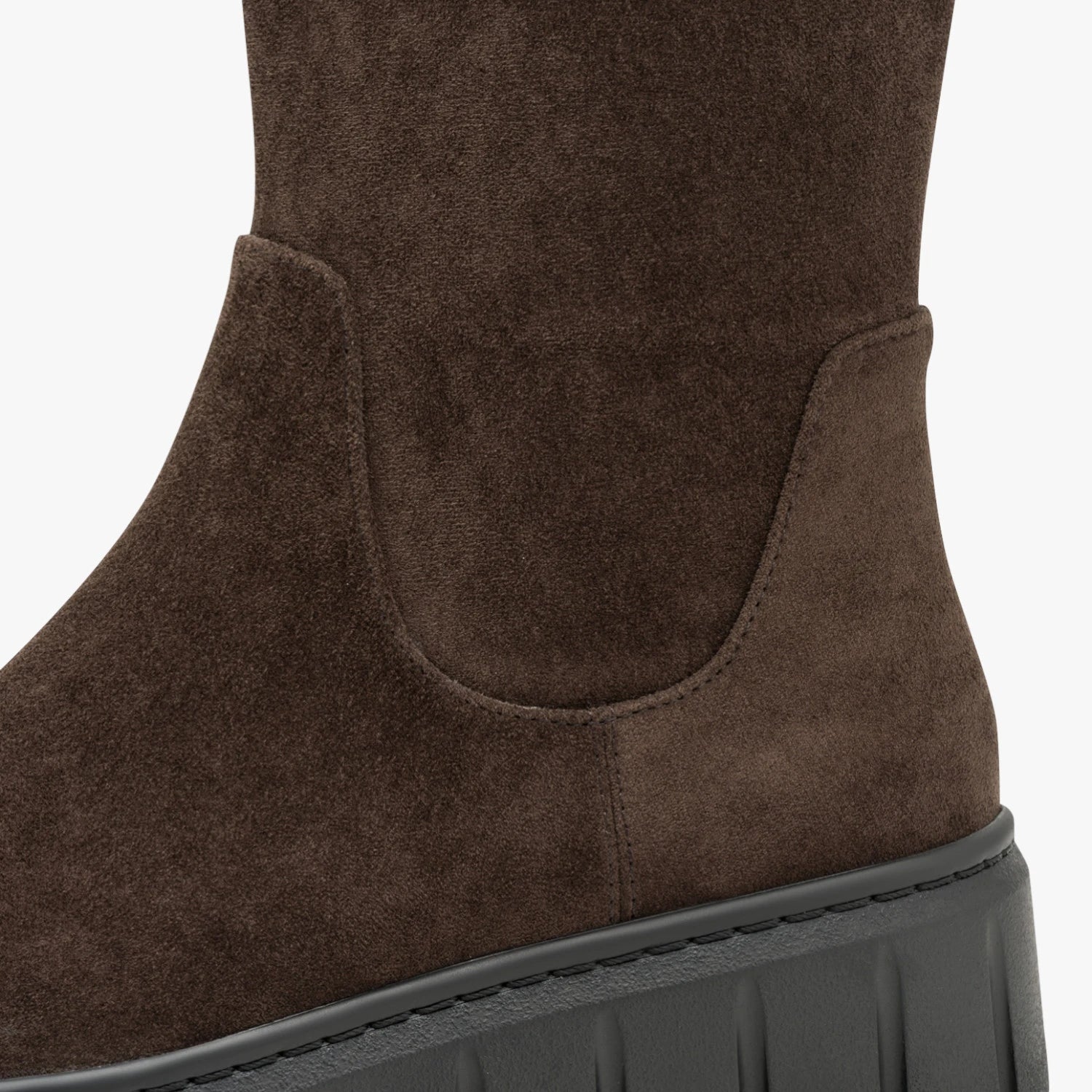 Marco Tozzi Chocolate Brown Suede-Effect Ankle Boots