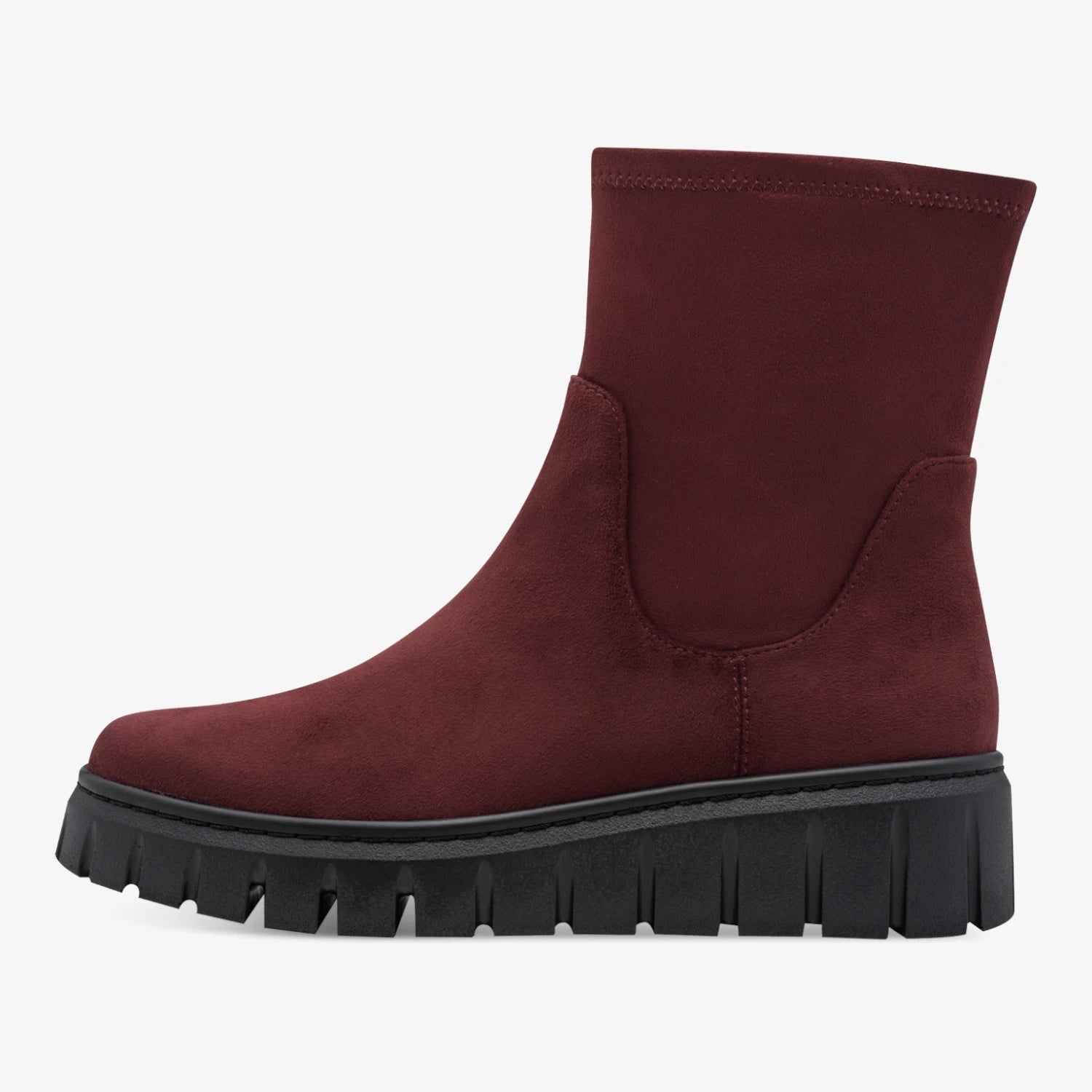 Marco Tozzi Burgundy Platform Ankle Boots