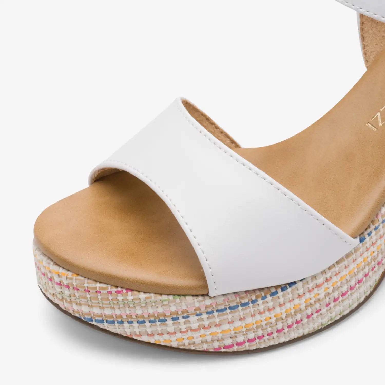 Marco Tozzi White Multi Sandal (Wide Fit) – 2-28008-42-197