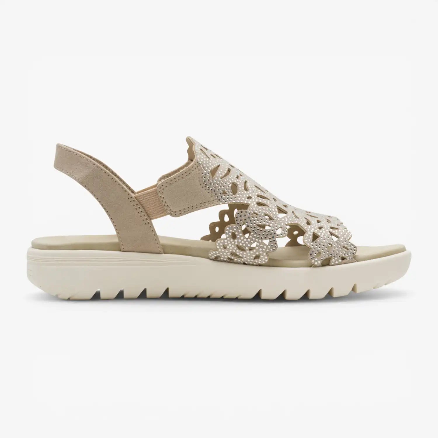 Marco Tozzi Taupe Sandal (Textile) – 2-28606-46-404