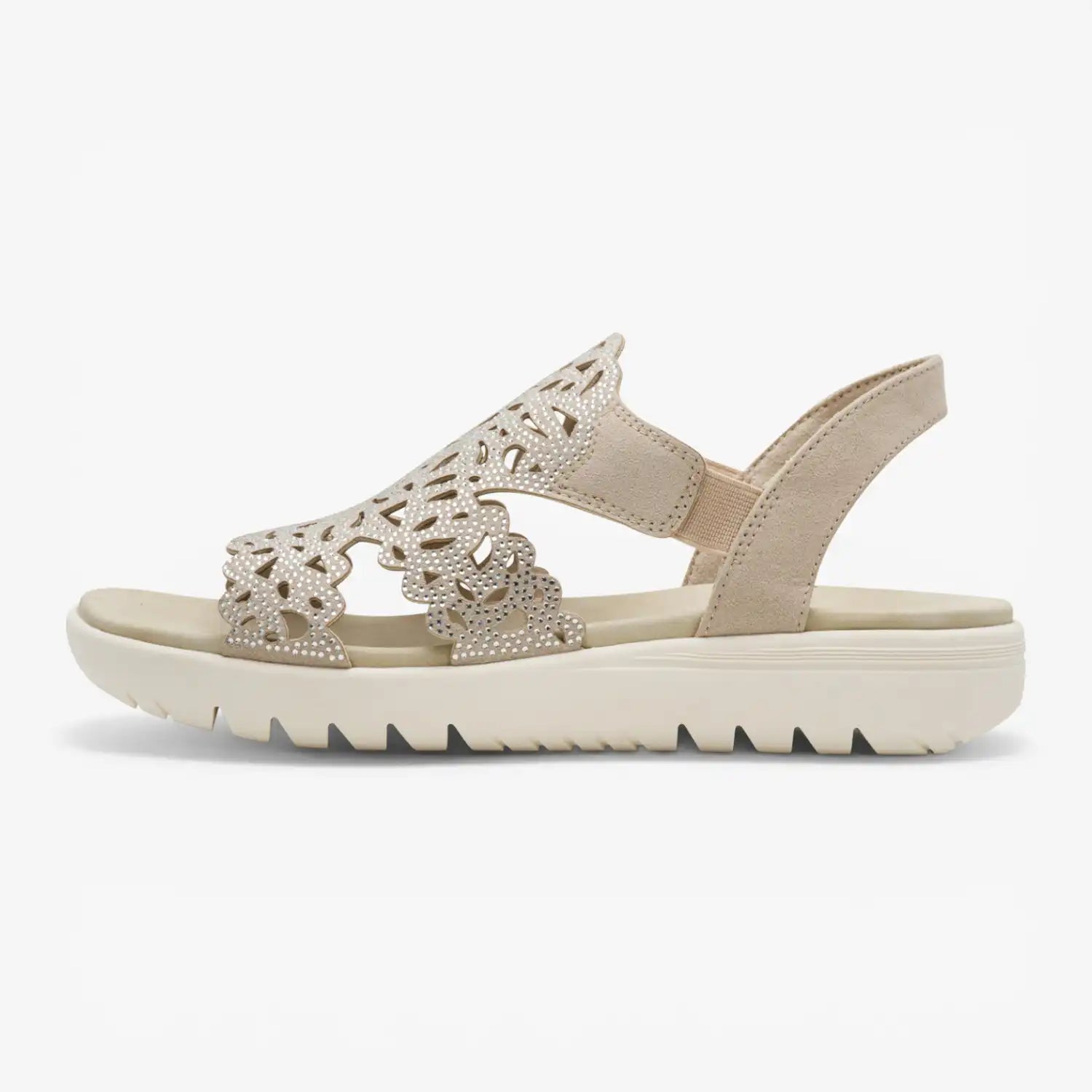 Marco Tozzi Taupe Sandal (Textile) – 2-28606-46-404