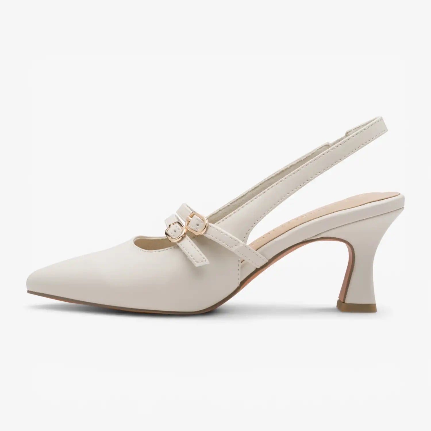 Marco Tozzi Cream Court Shoe (Slingback) – 2-29612-46-403