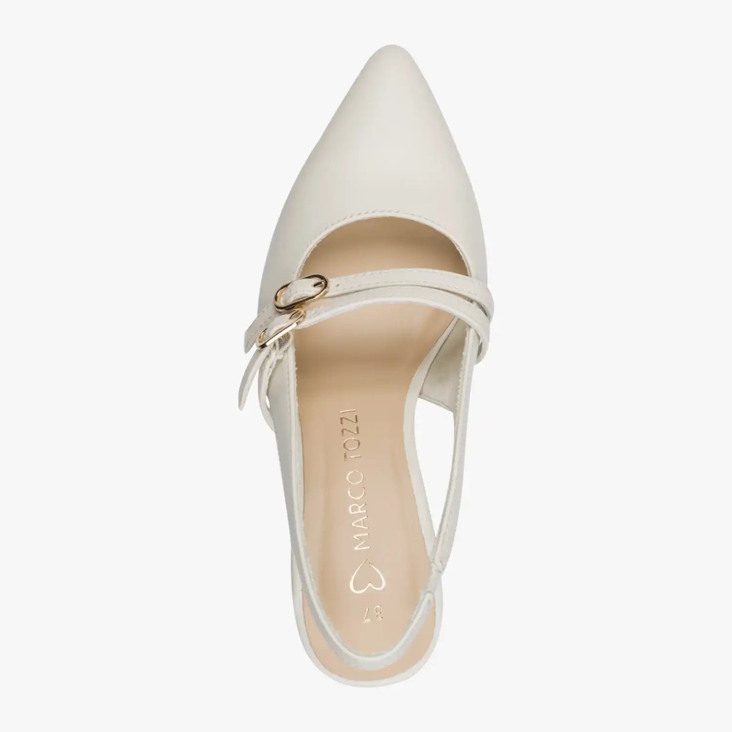 Marco Tozzi Cream Court Shoe (Slingback) – 2-29612-46-403
