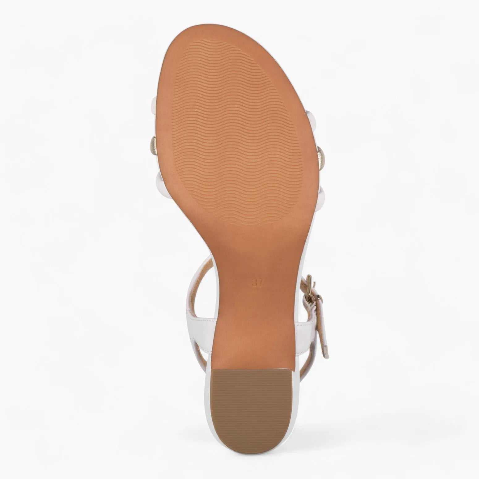 Marco Tozzi White & Gold Sandal – Wedding-Ready Elegance - Leavys Shoes