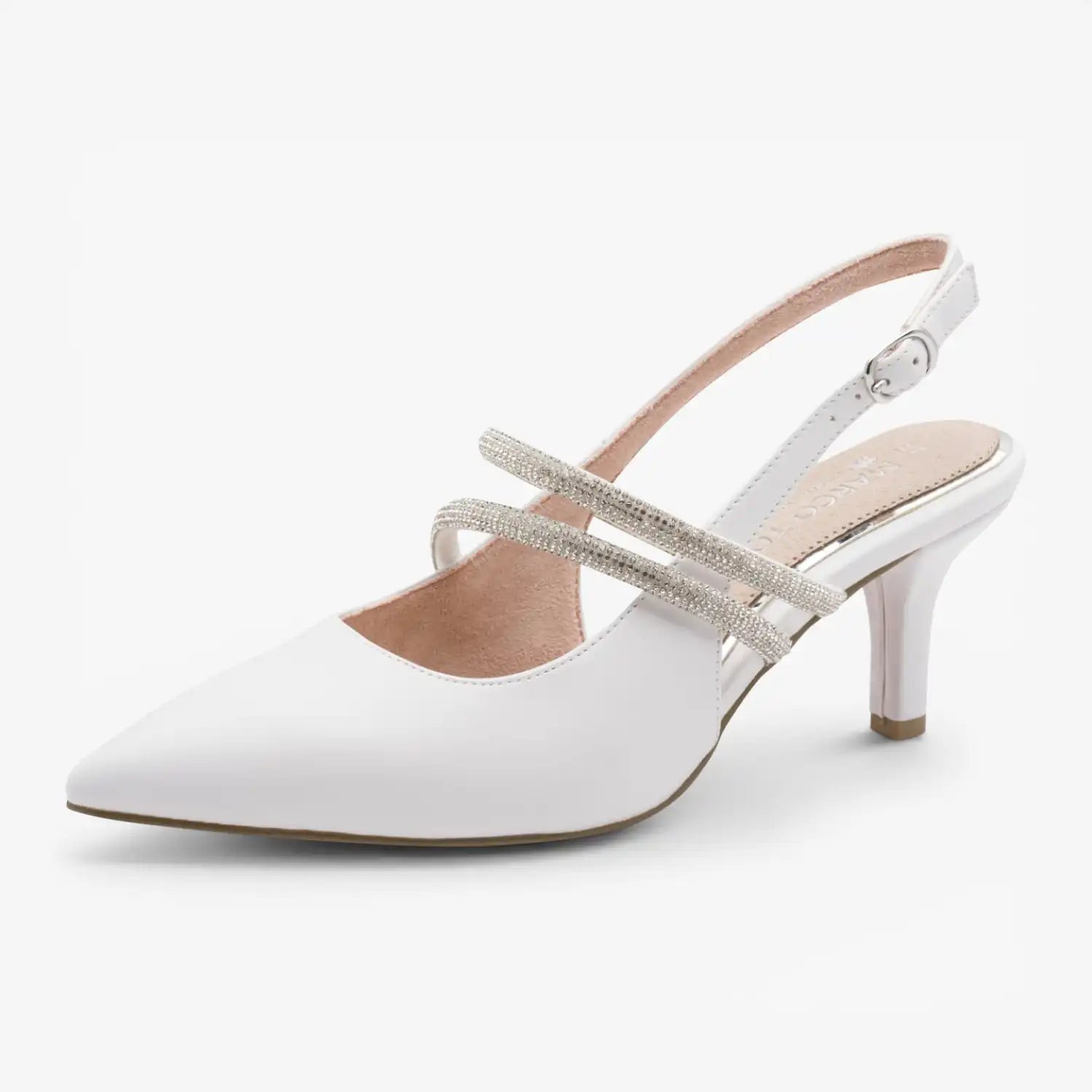 Marco Tozzi White Court Shoe (Stiletto Heel) - 2-89604-46-100
