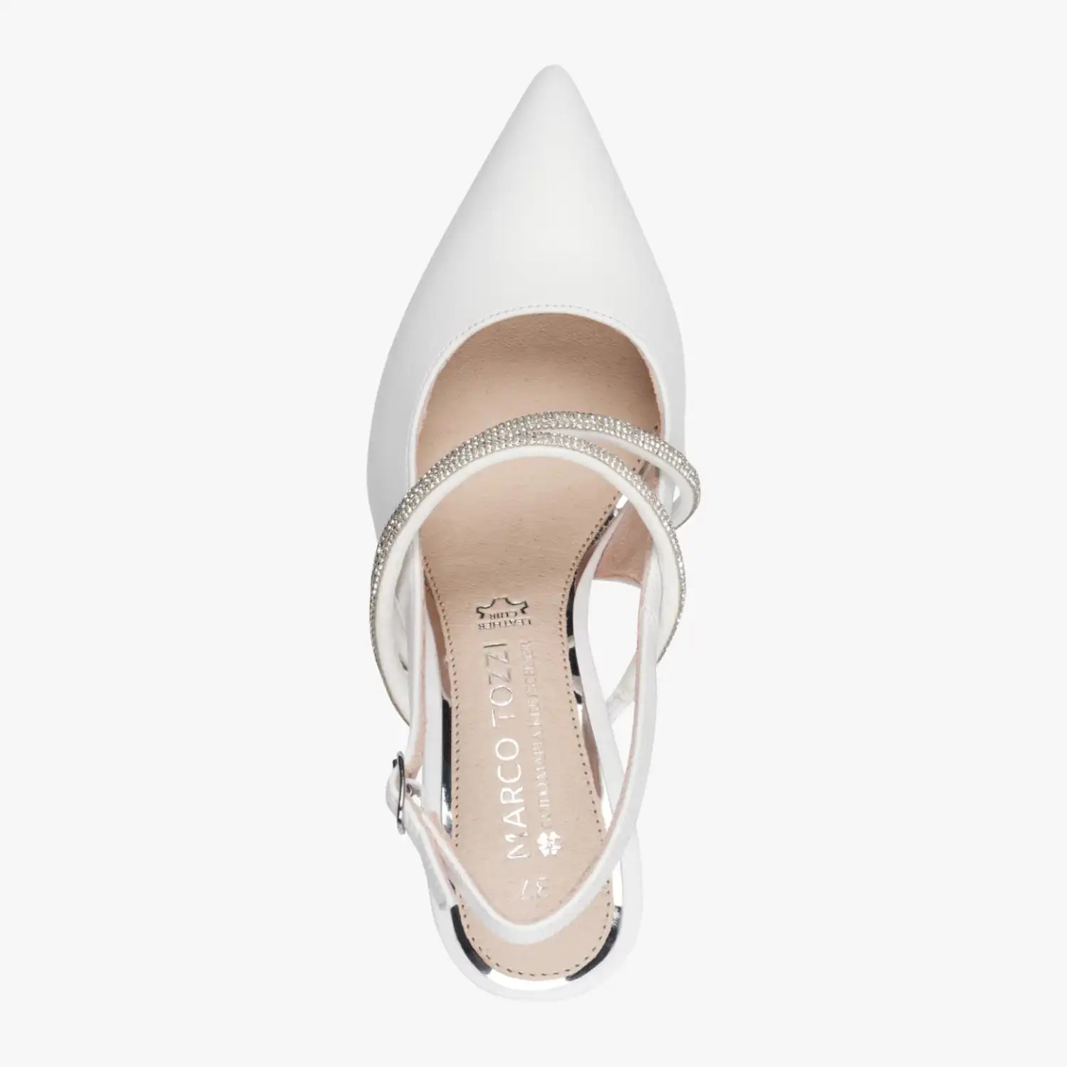 Marco Tozzi White Court Shoe (Stiletto Heel) - 2-89604-46-100