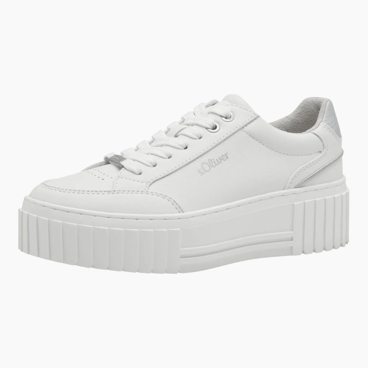 S. Oliver White Platform Runner – Trendy & Comfortable - Leavys Shoes