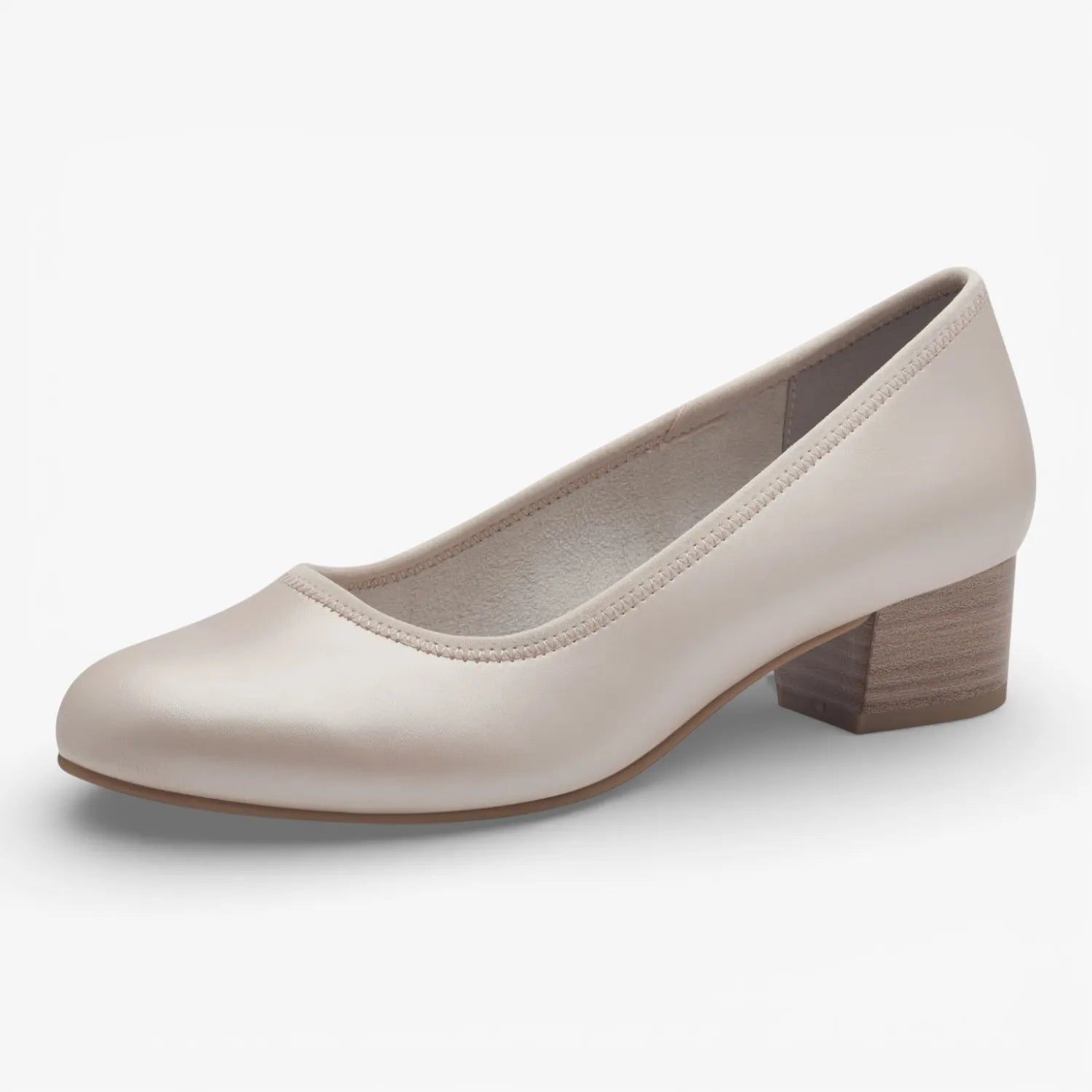Jana Softline Beige Court Shoes (Wide Fit H, Vegan) – 8-22360-42 902