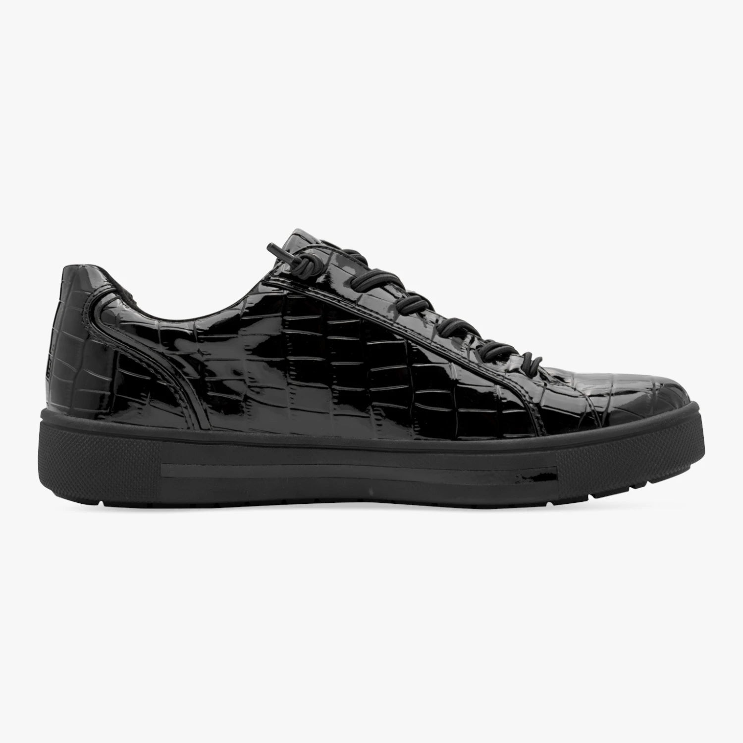 Jana Softline Black Croc Wide Fit Trainers