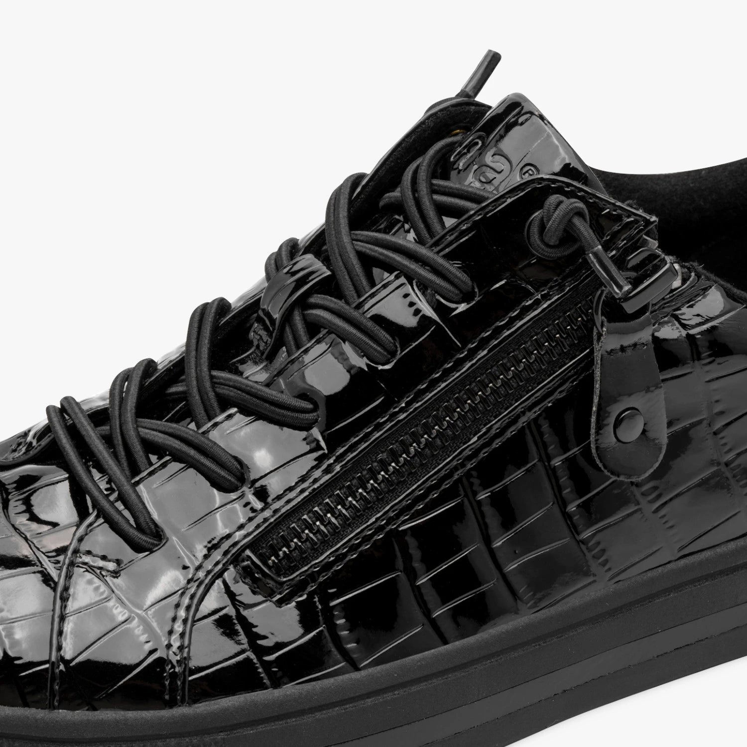 Jana Softline Black Croc Wide Fit Trainers