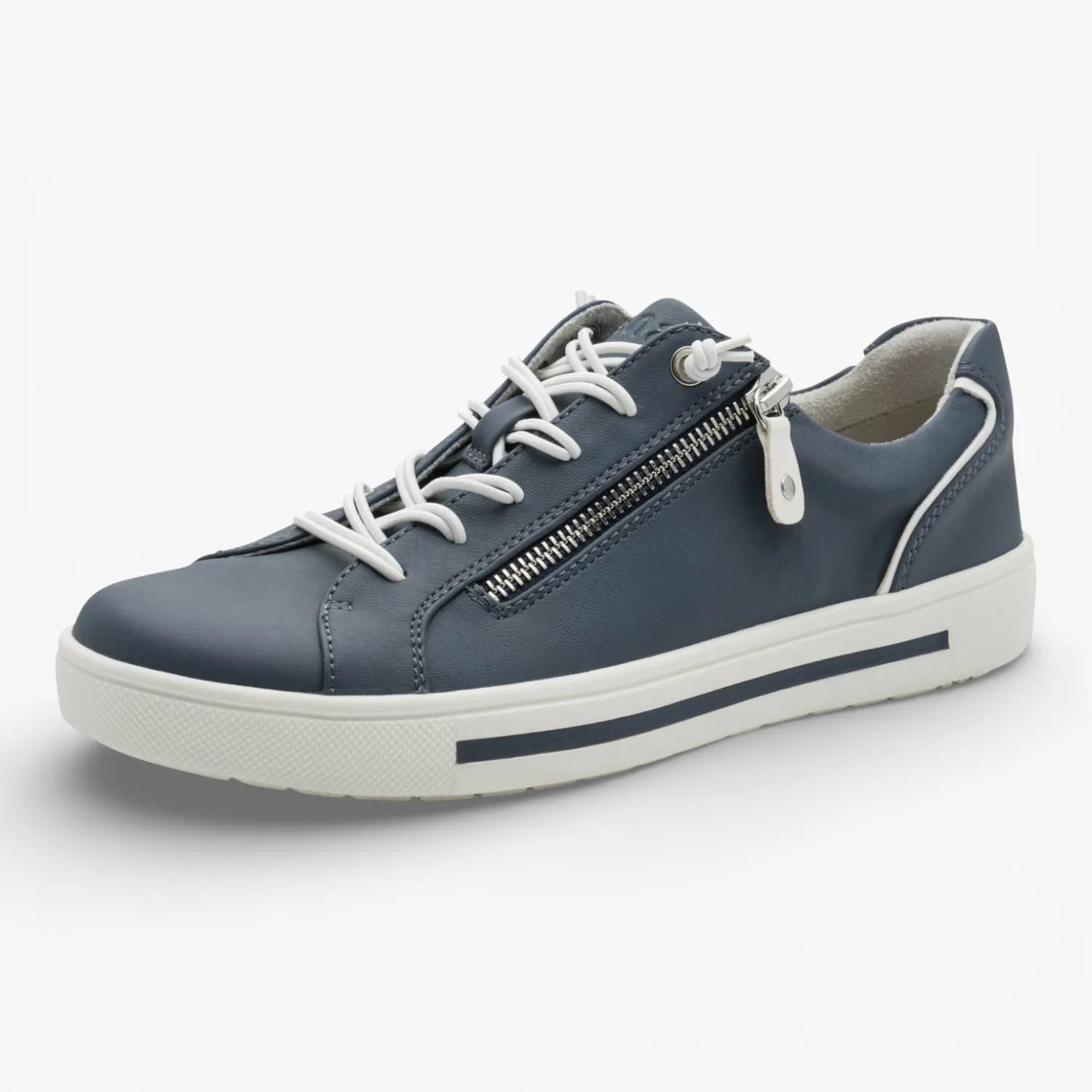 Jana Softline Navy Bungee-Lace Trainers (Wide Fit H, Vegan) – 8-23660-42 805