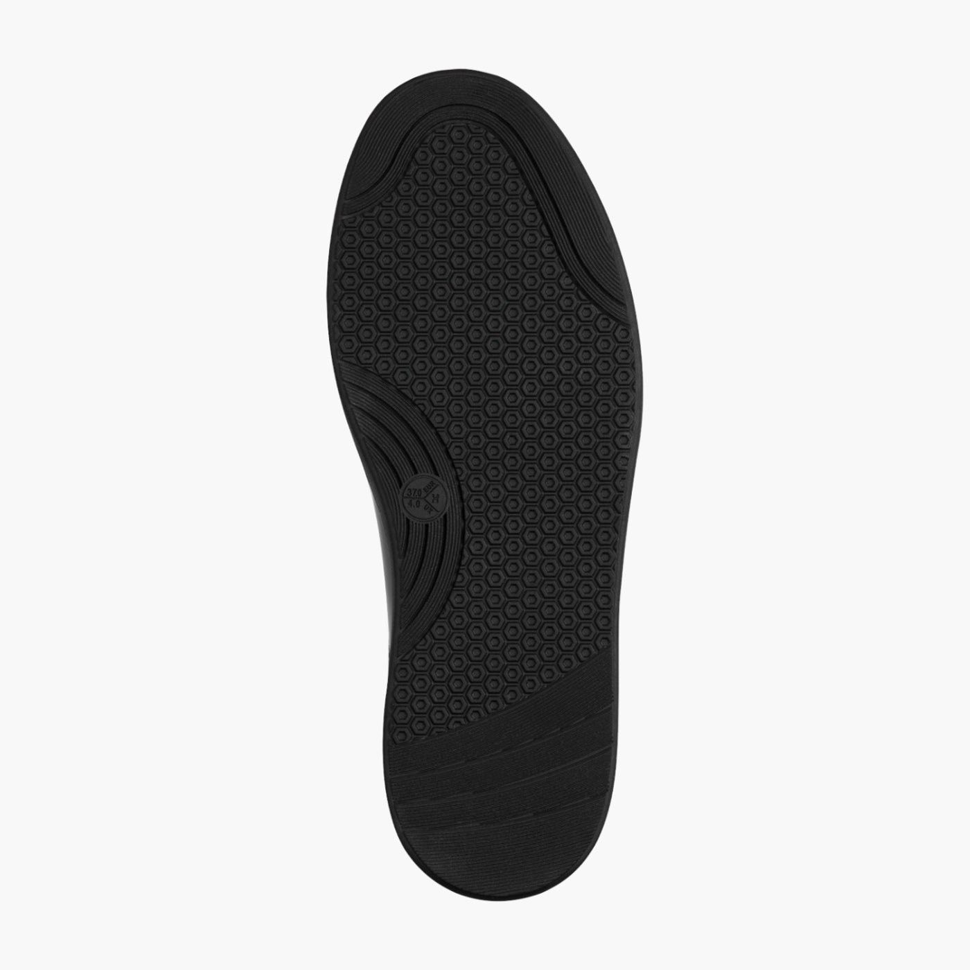 Jana Black Patent Vegan Platform Trainer with Zip Detail - Leavys Shoes