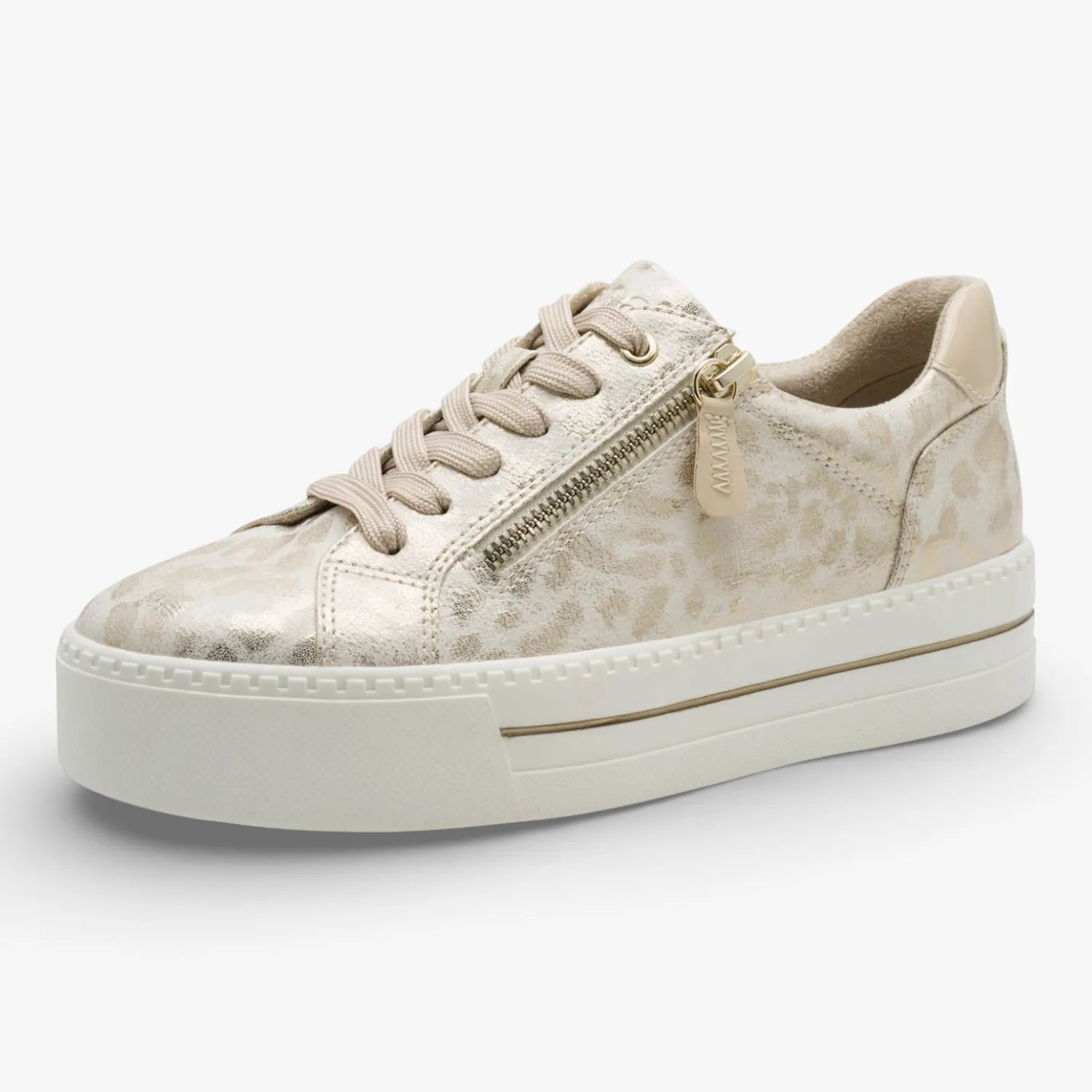 Jana Softline Gold Metallic Trainer (Wide Fit H) – 8-23767-43 945