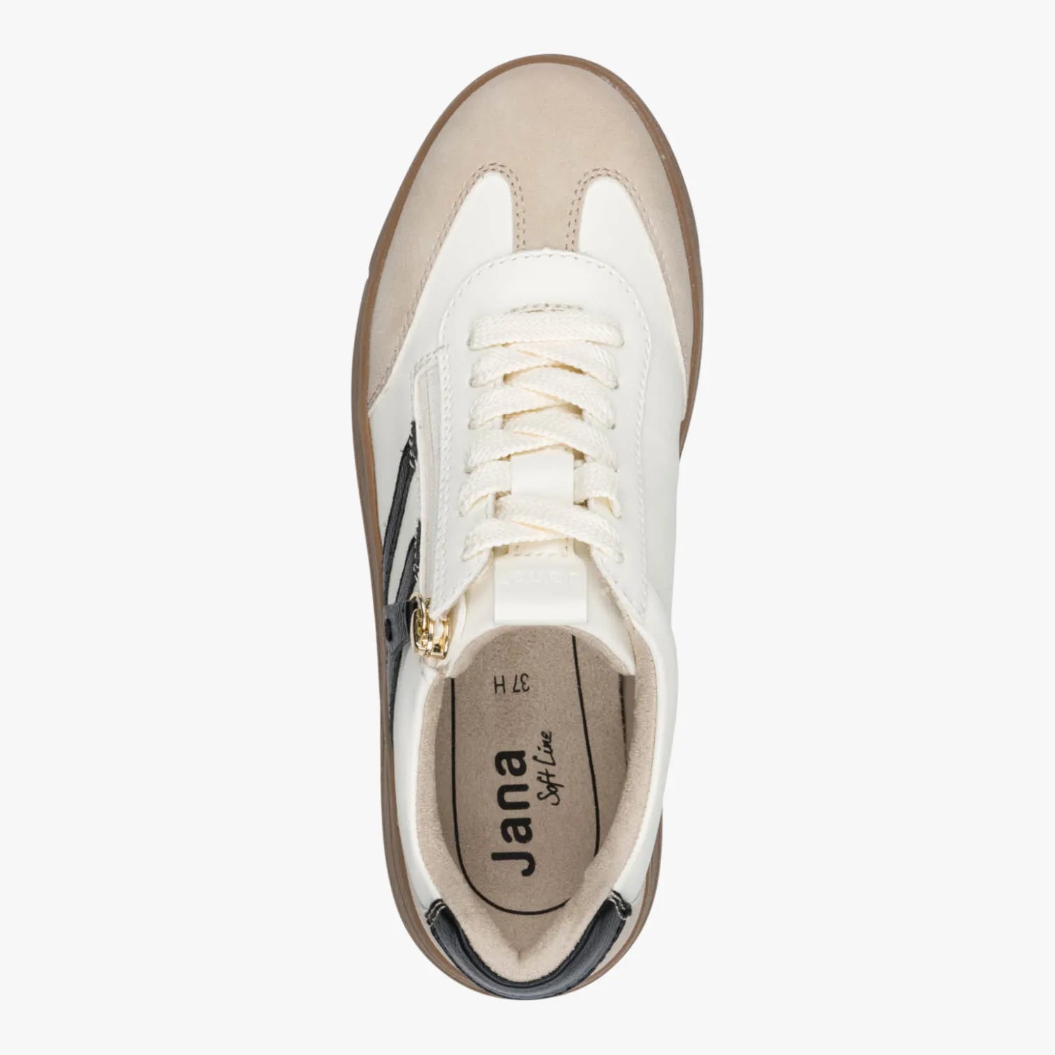 Jana Softline Beige Comb Trainers (Wide Fit H)