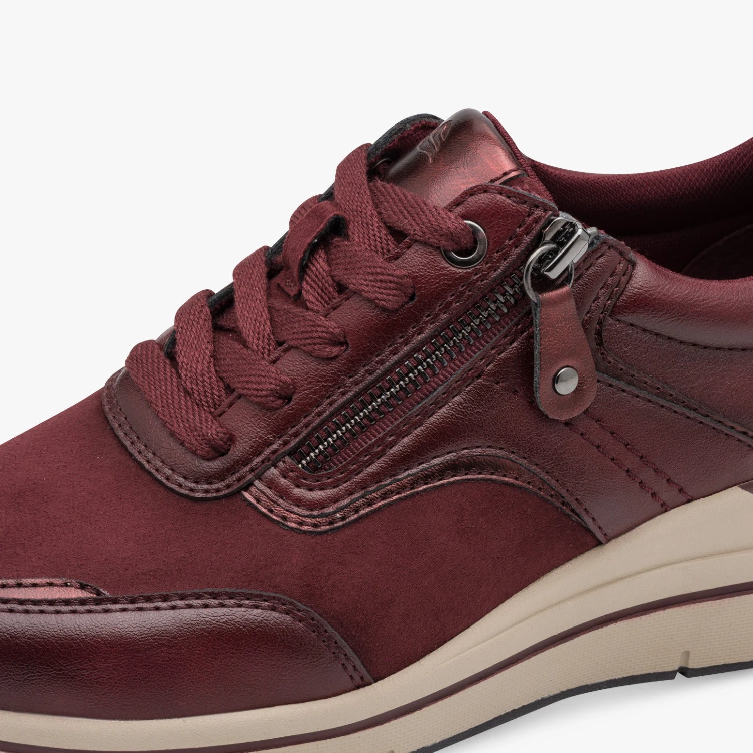 Jana Softline Bordeaux Wide Fit Wedge Trainers