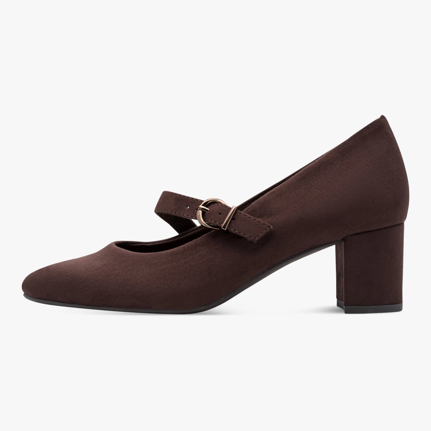 Jana Softline Mocha Brown Wide Fit Mary Jane Heels