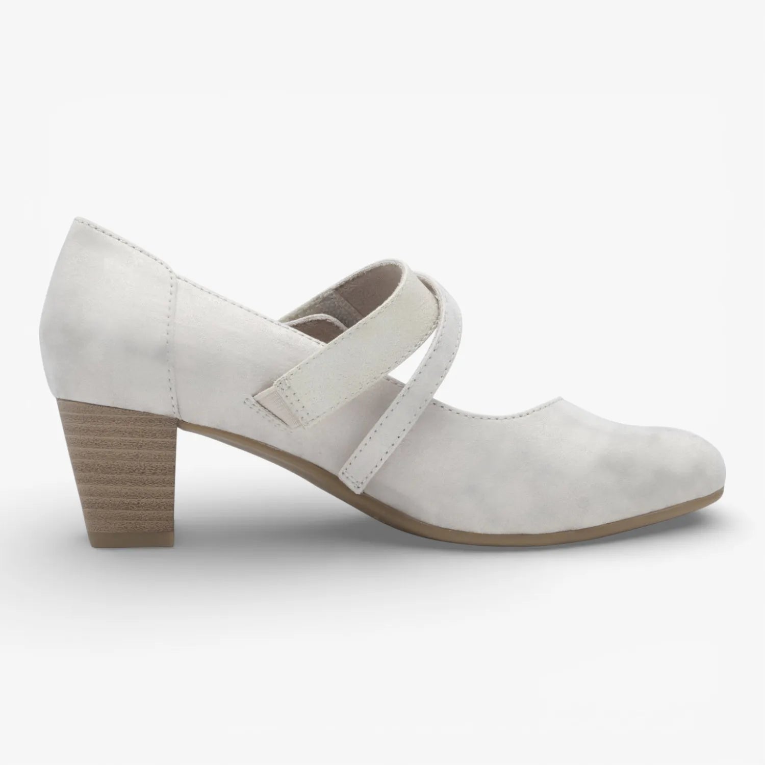 Jana Softline Beige/Gold Court Shoe (Wide Fit H, Vegan) – 8-24464-42 499