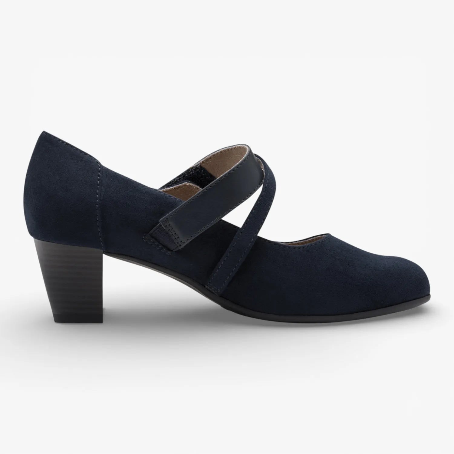 Jana Softline Navy Court Shoe (Wide Fit H, Vegan) – 8-24464-42 805