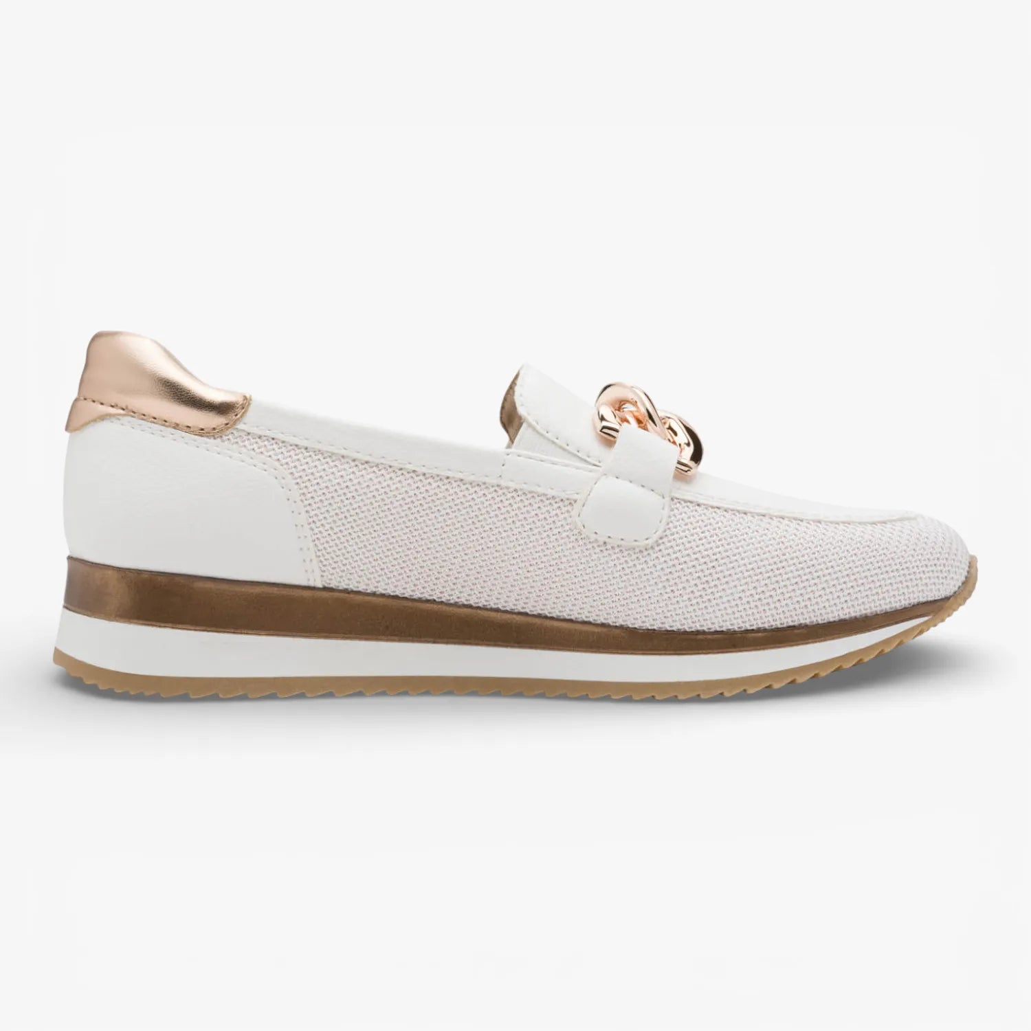 Jana Softline White/Rosegold Slip-on (Wide Fit H) – 8-24766-42 152
