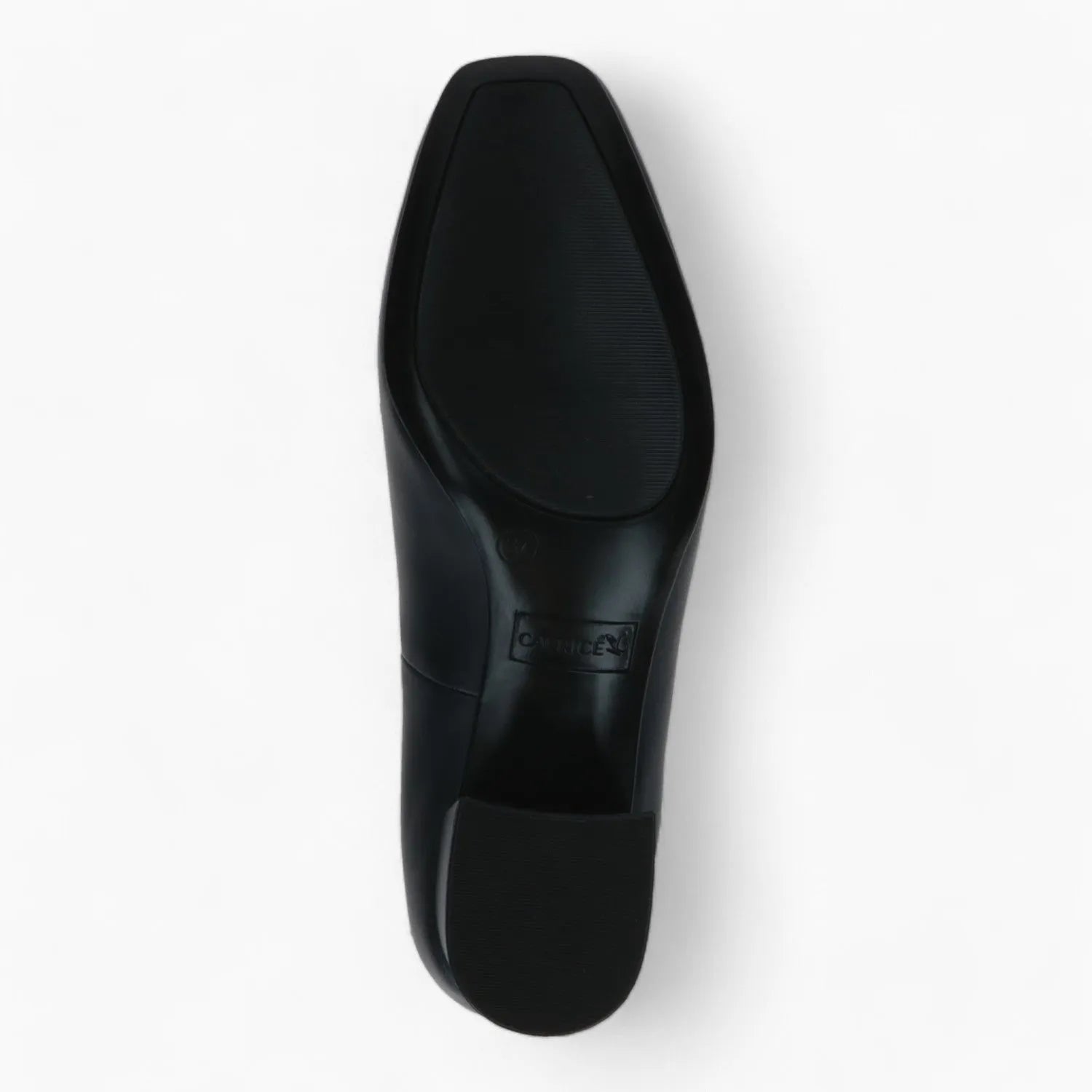 Caprice Navy Block Heel – Square Toe with Fish Cut Detail - Leavys Shoes