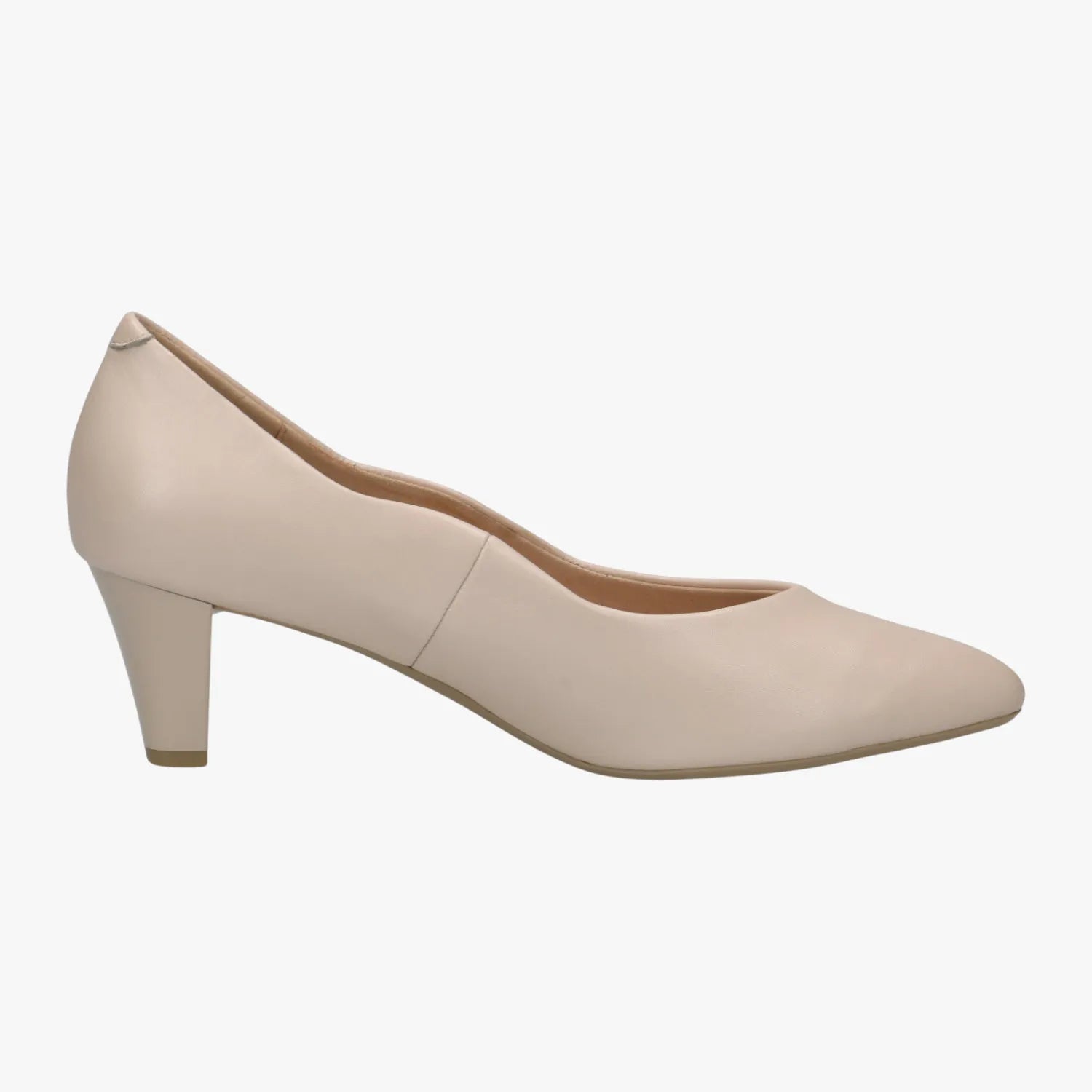 Caprice Cream Perlato Court Shoe (55mm Heel) – G Fit, MEMOTION