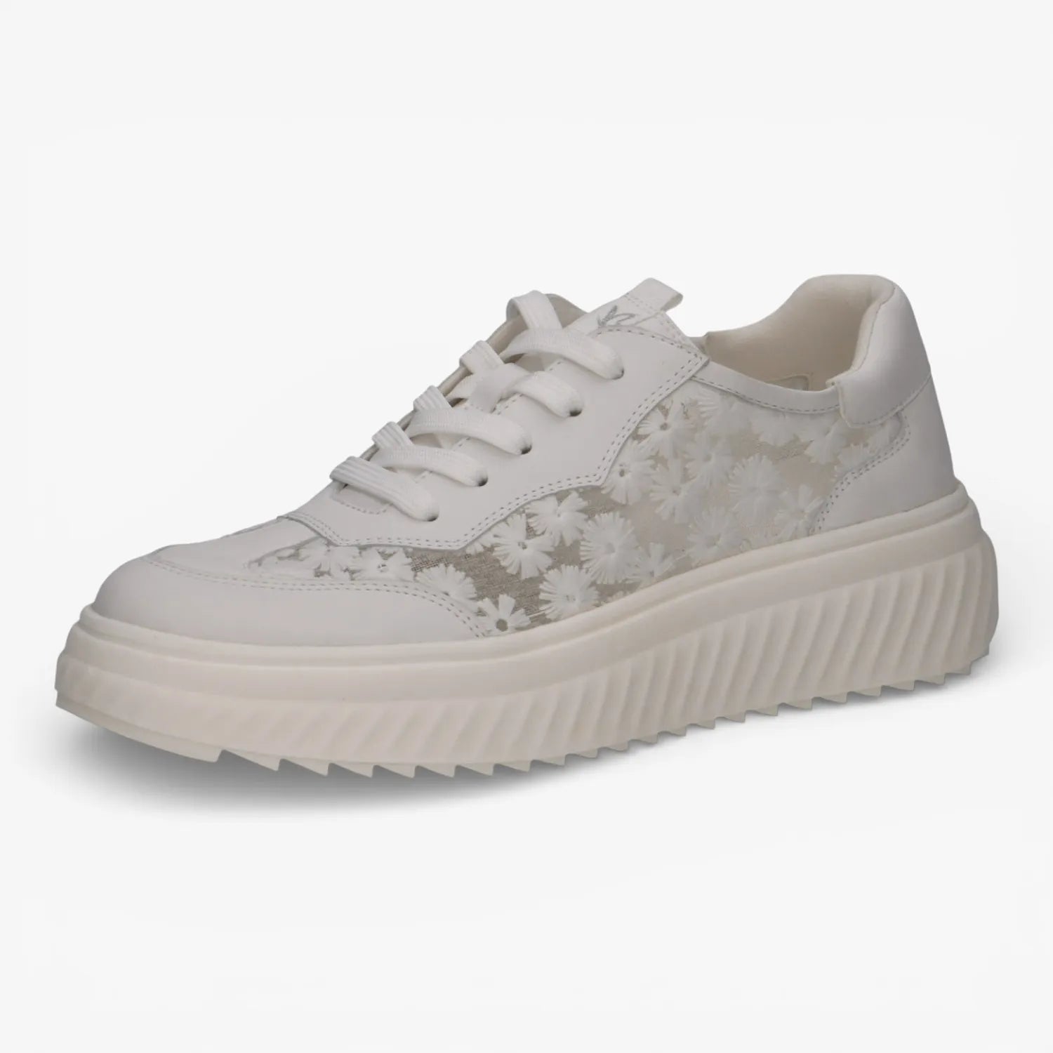 Caprice White Floral Mesh Trainers Climotion (Standard Fit) – 9-23708-46 197