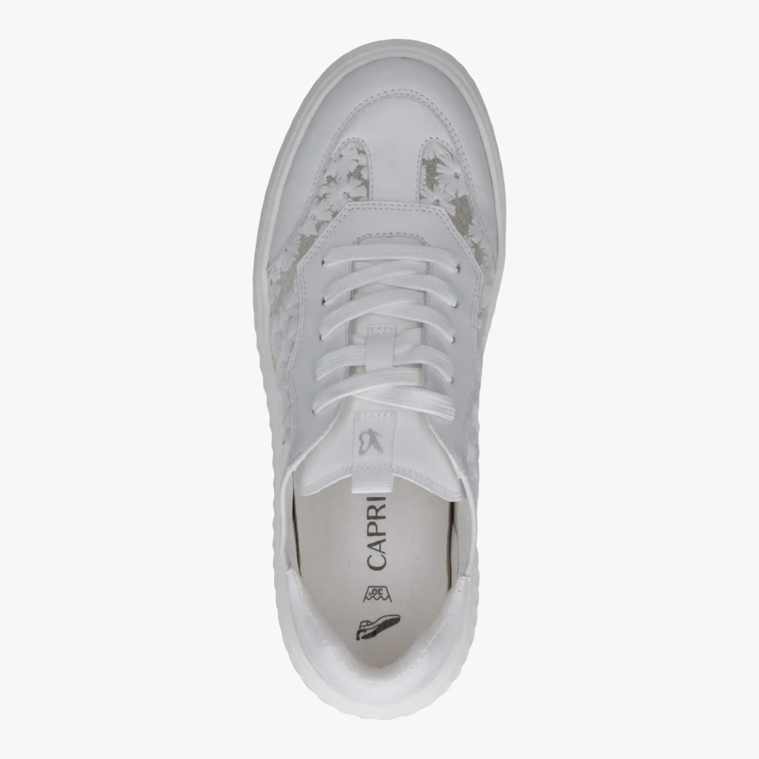 Caprice White Floral Mesh Trainers Climotion (Standard Fit) – 9-23708-46 197