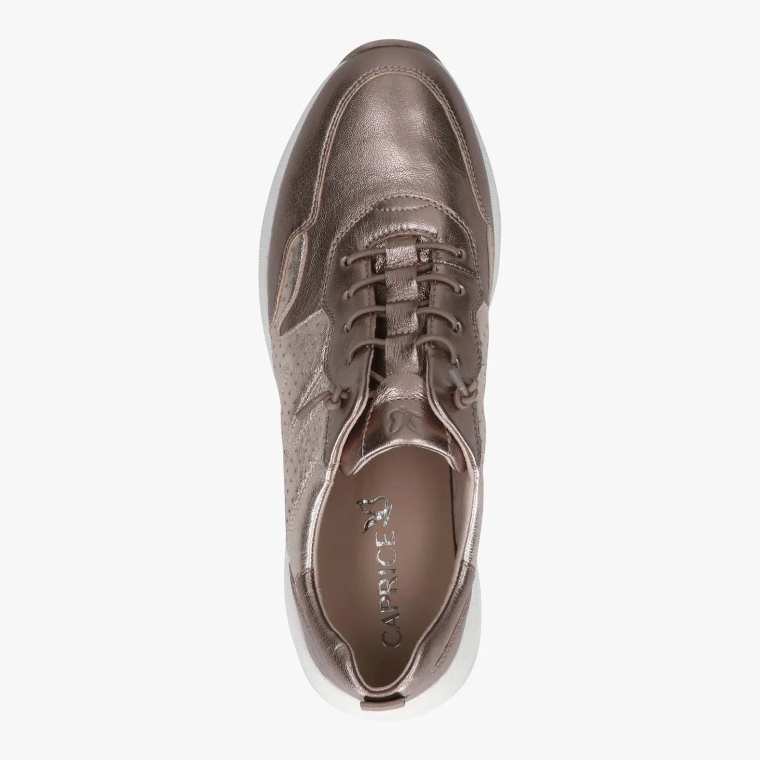 Caprice Taupe Metallic Trainer (Wide Fit) – 9-23753-46 366