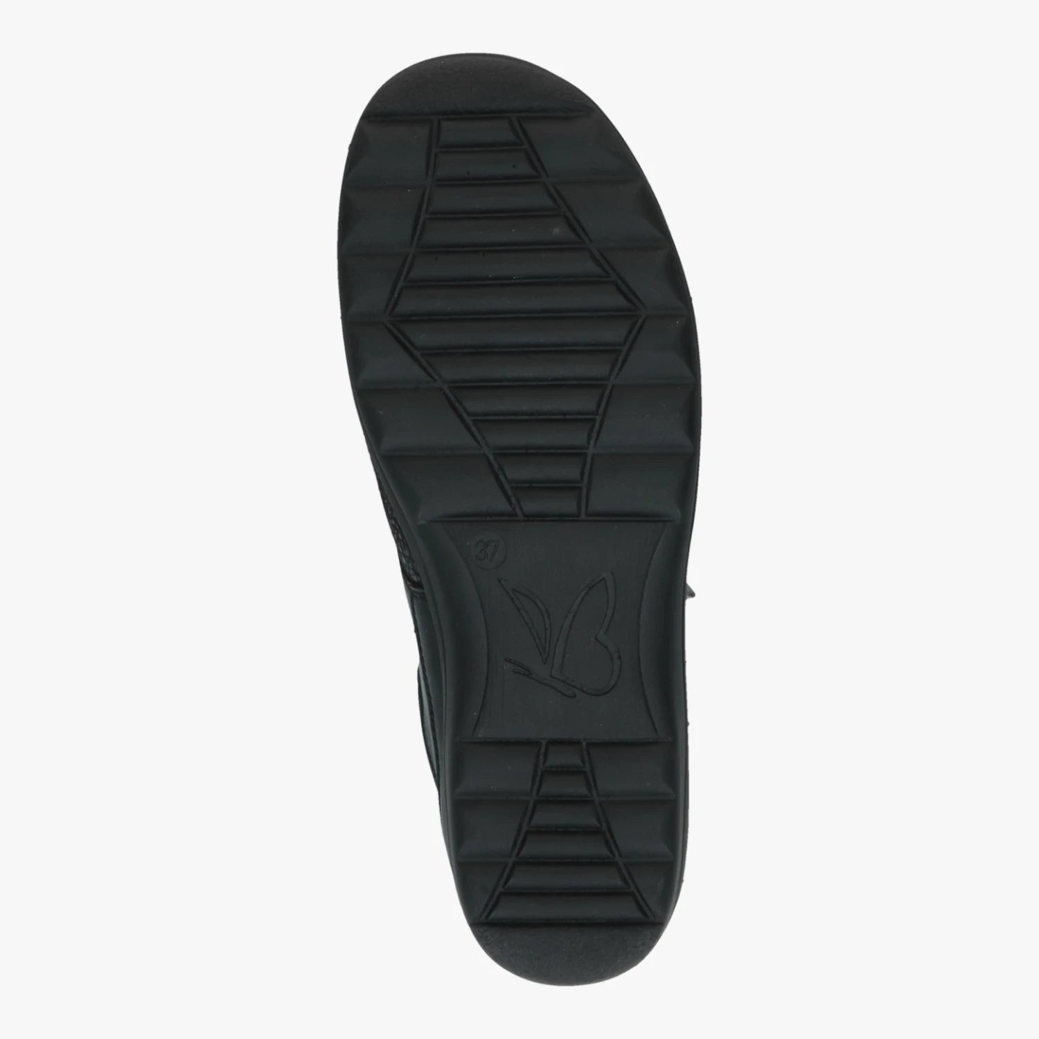 Caprice Black StretchOut Wide Fit Lace-Up Shoes