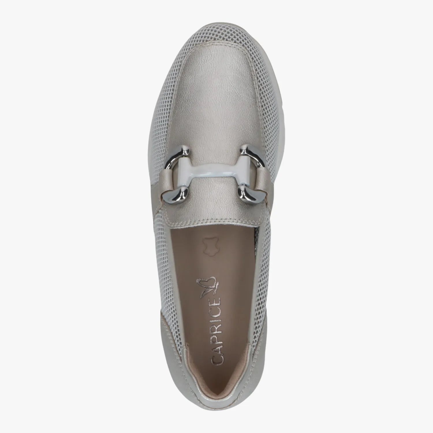Caprice Platinum Metallic Loafer (Mesh Panels) – 9-24536-42 960